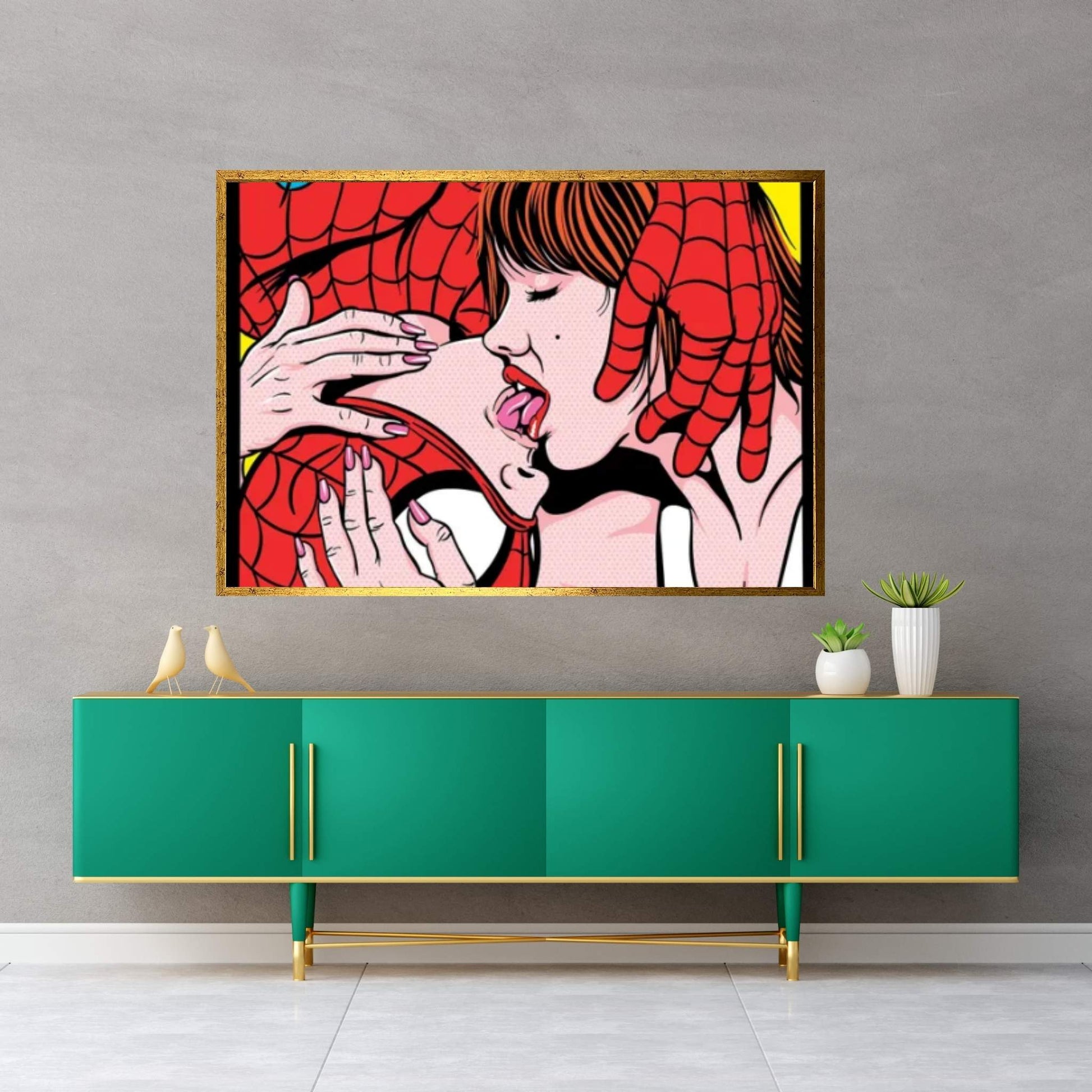 Spider Love II Canvas Wall Art - Y Canvas