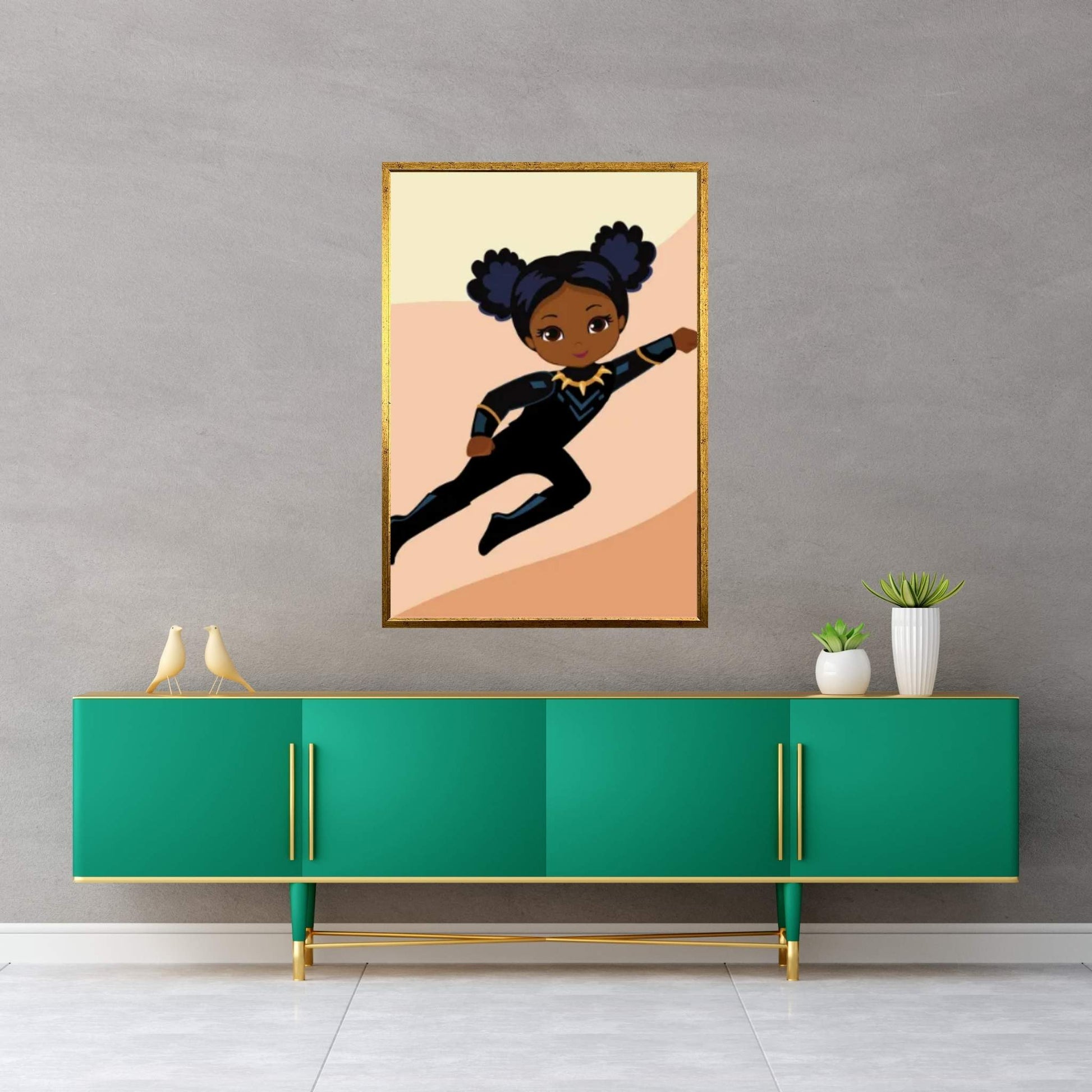 Black Panther Baby Canvas Wall Art - Y Canvas