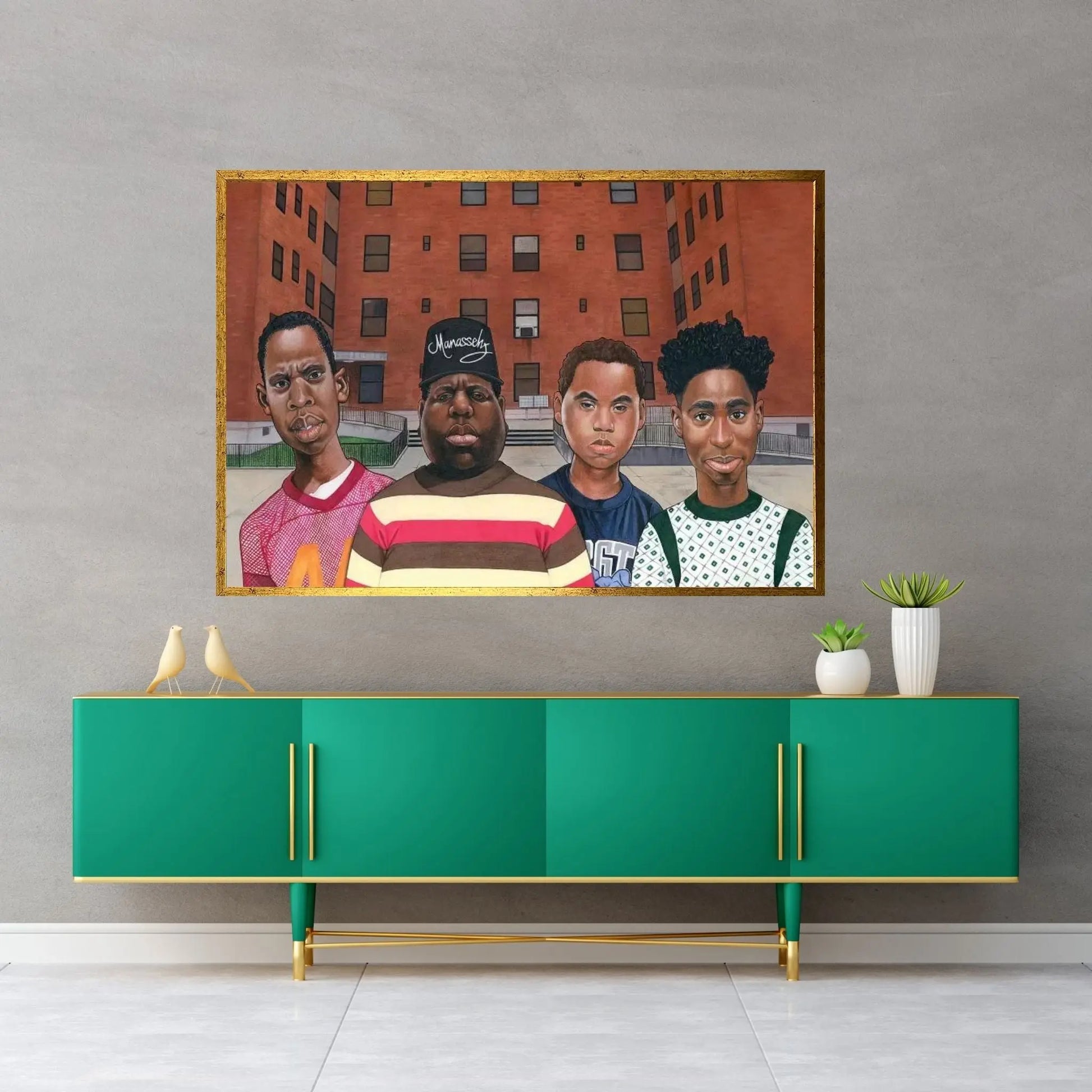 Boyz N Da Hood (Hiphop Legends) Canvas Wall Art - Y Canvas