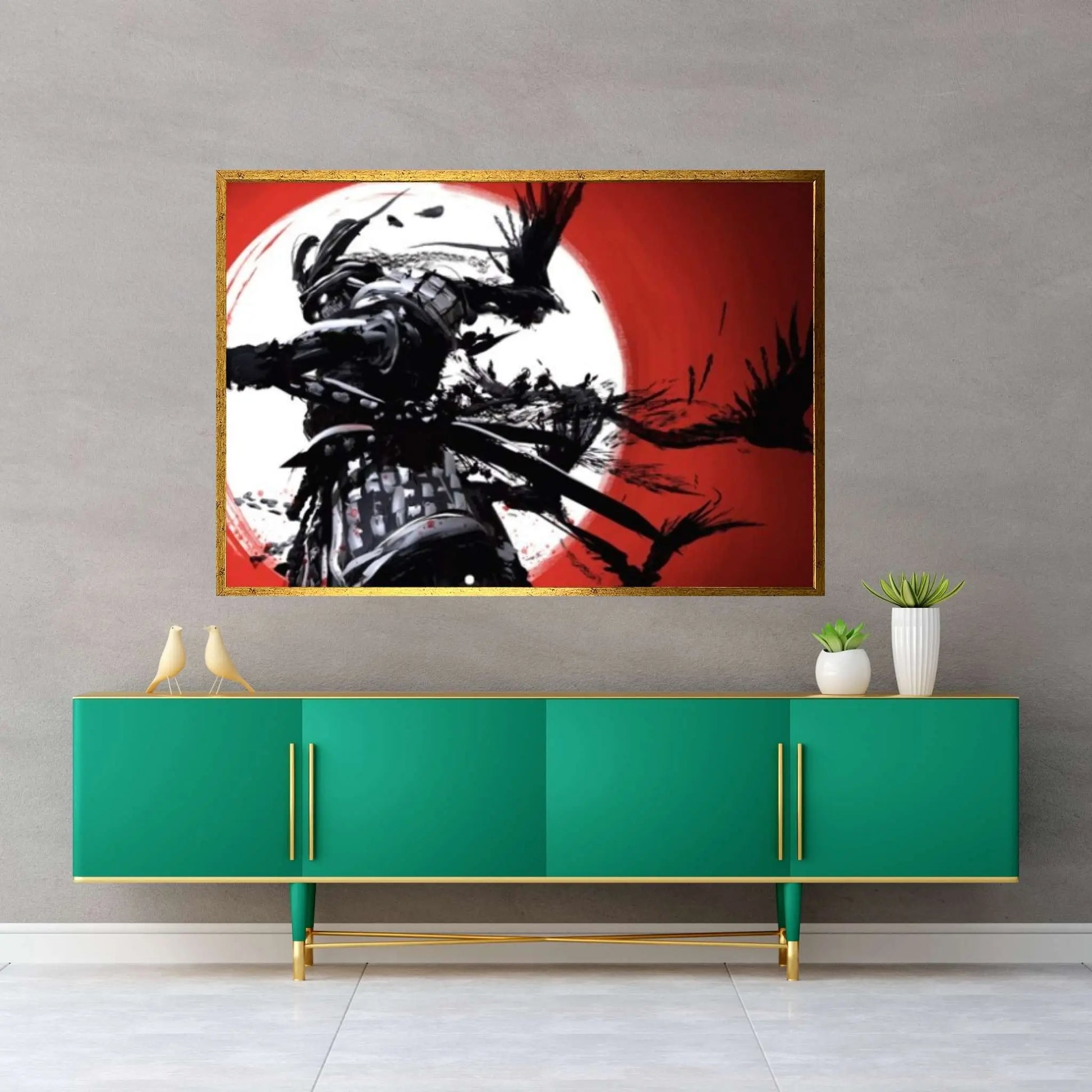 Samurai Warrior Print on Canvas - Y Canvas