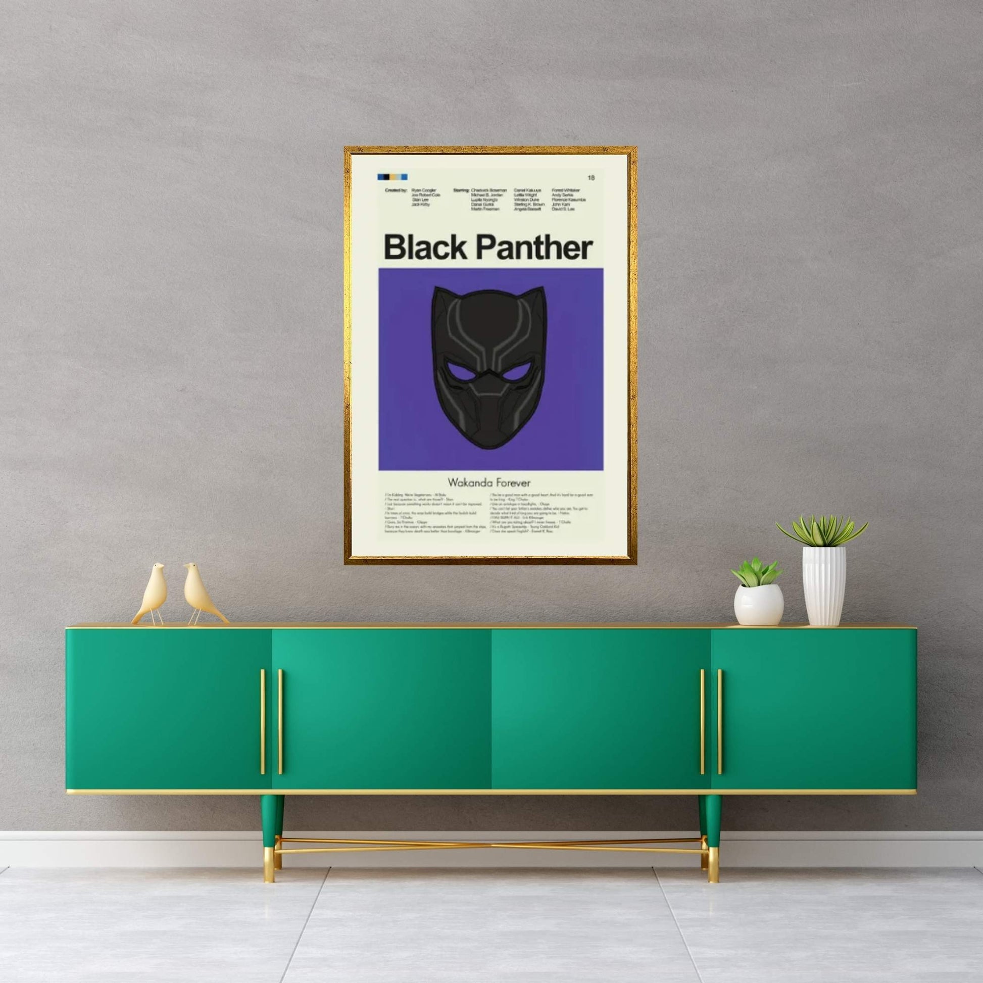 Black Panther Canvas Wall Art - Y Canvas