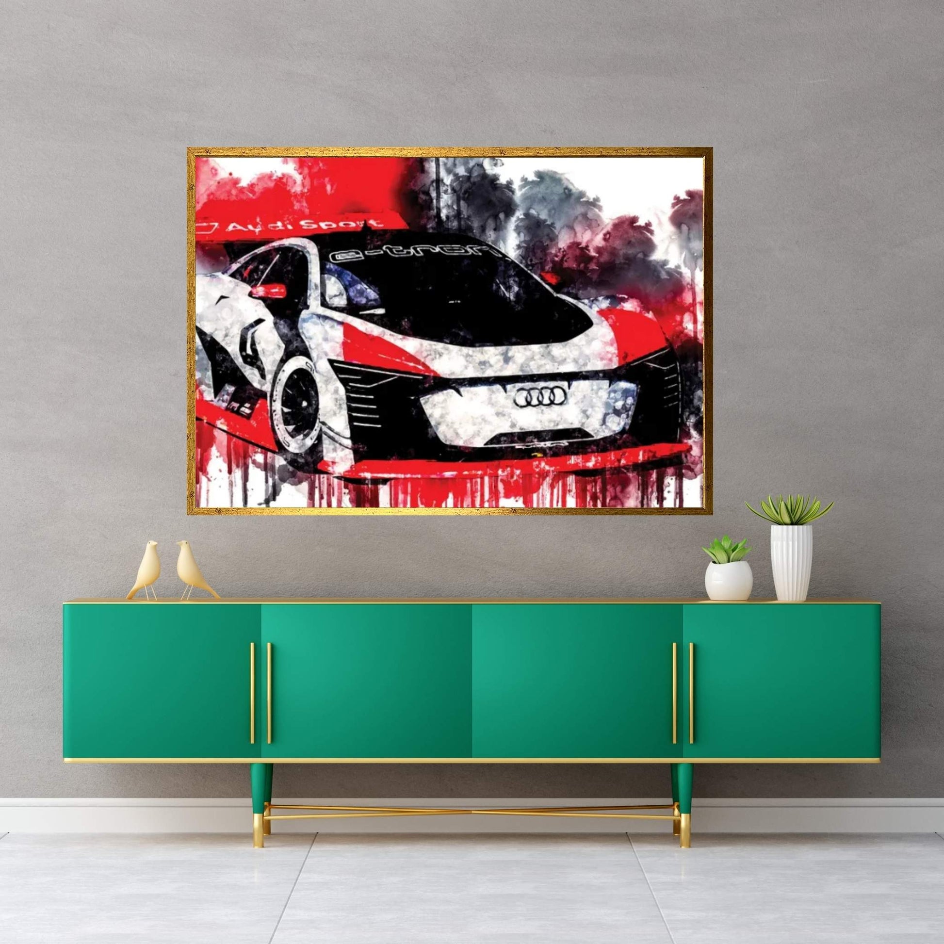 2018 Audi E Tron Vision Gran Turismo Canvas Wall Art - Y Canvas