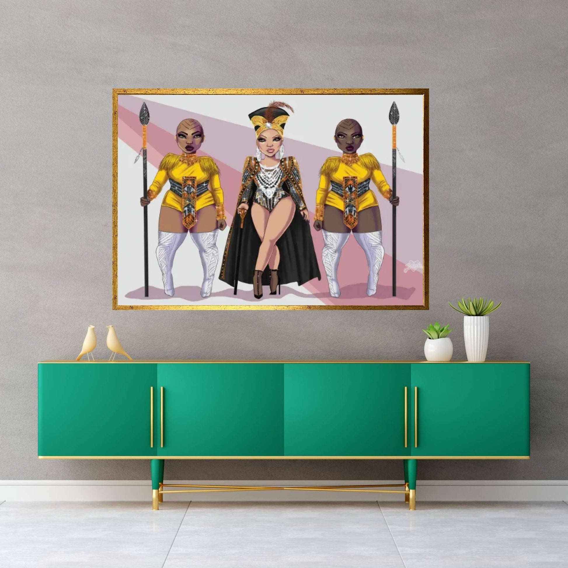 Bey-Kanda Canvas Wall Art - Y Canvas