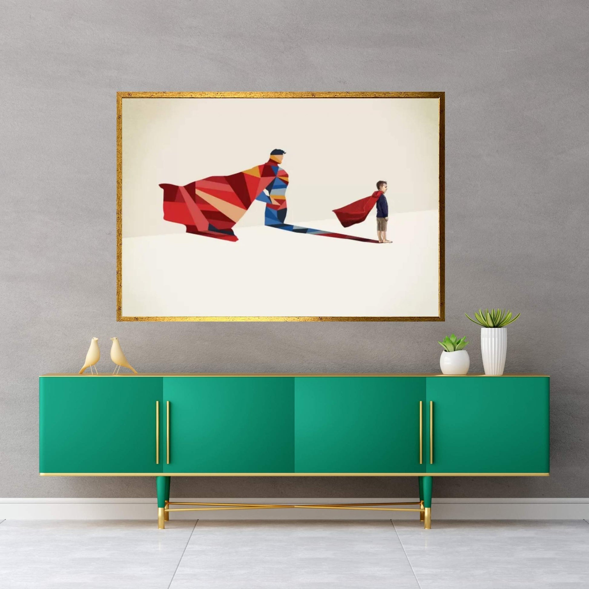 Walking Shadow Hero I Canvas Wall Art - Y Canvas