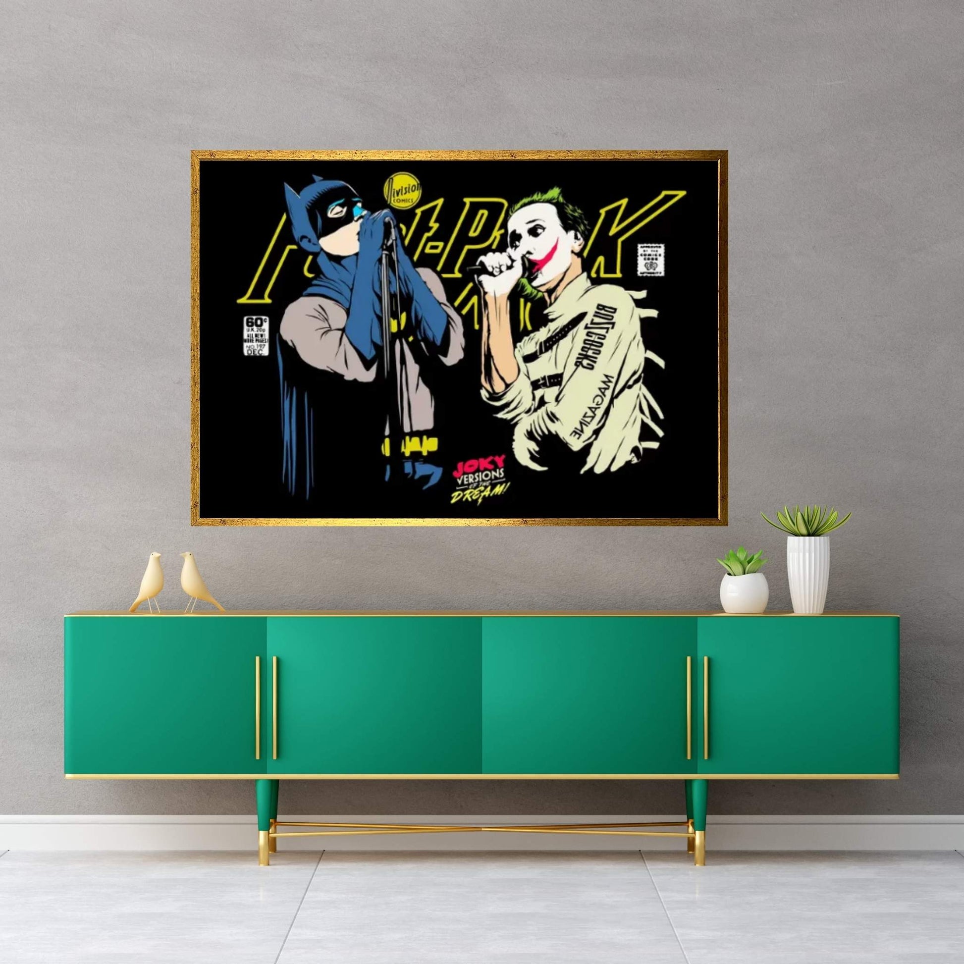 The Post-Punk Face-Off Canvas Wall Art - Y Canvas