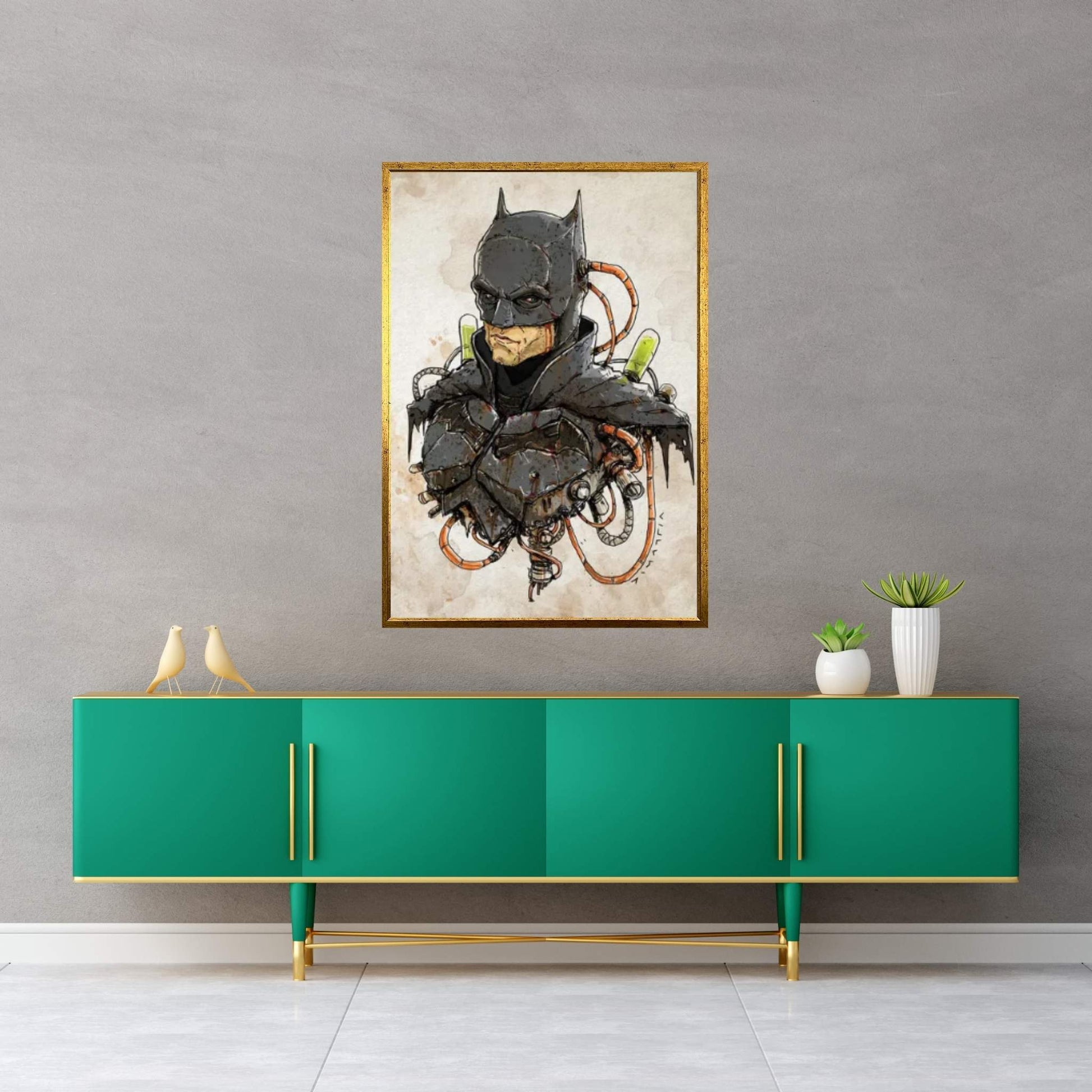 Rusty Batman Canvas Wall Art - Y Canvas