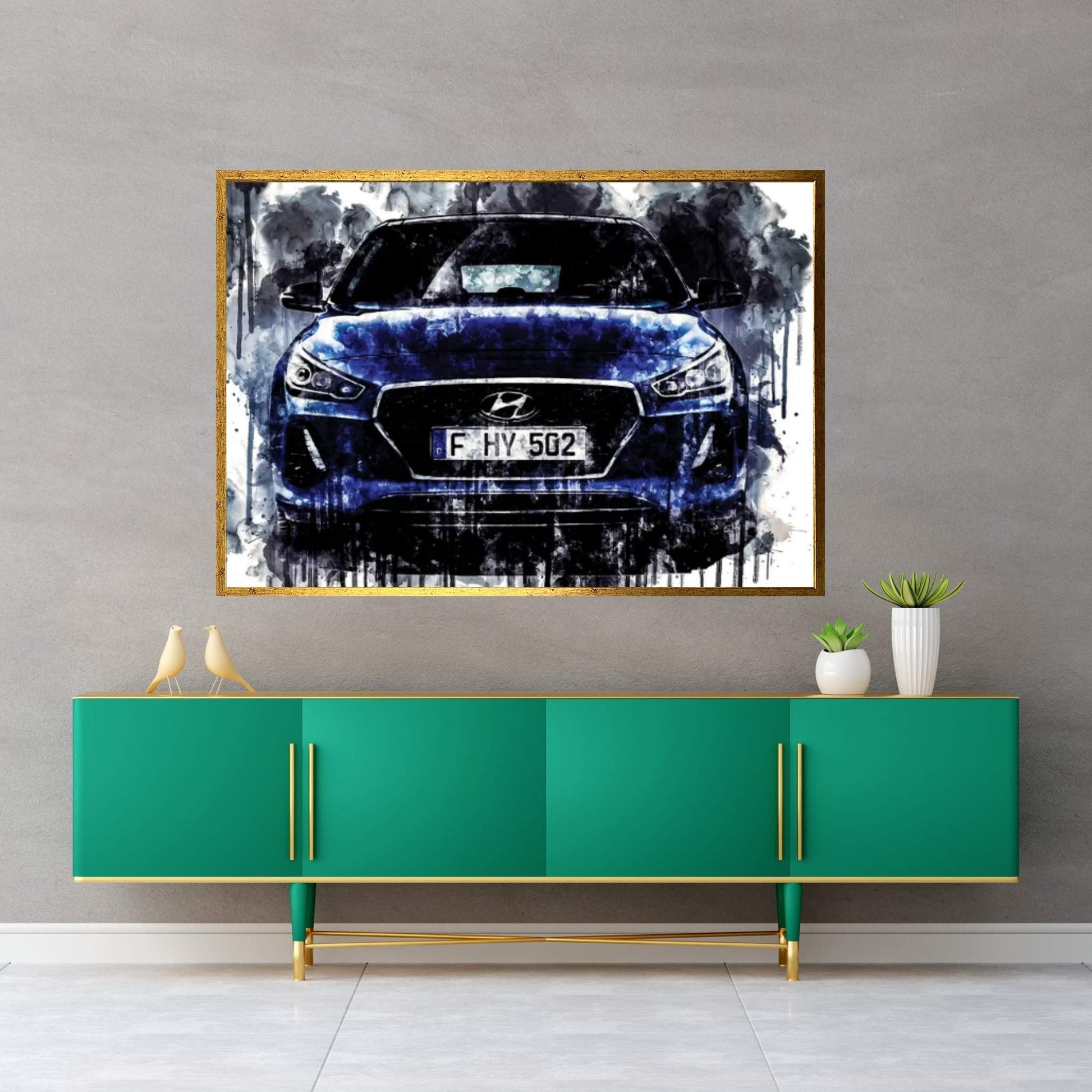 2017 Hyundai New Generation i30 Vehicle XCIX Canvas Wall Art - Y Canvas