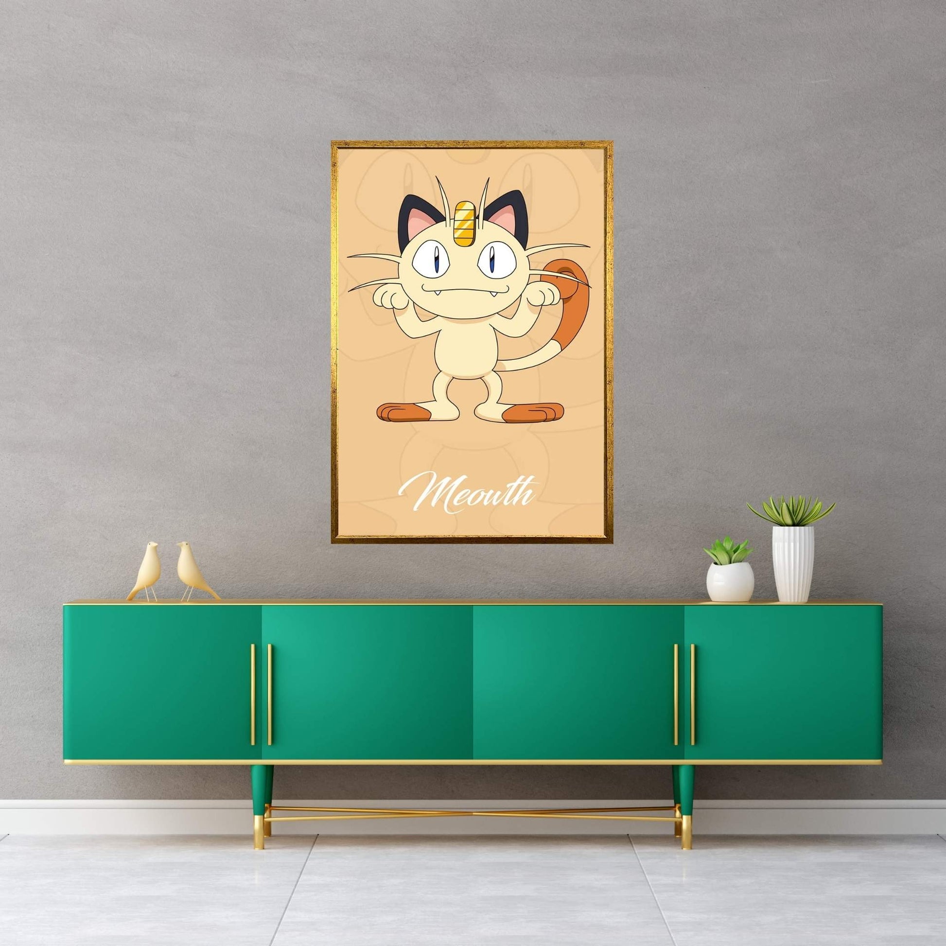 Pokémon - Meowth Canvas Wall Art - Y Canvas