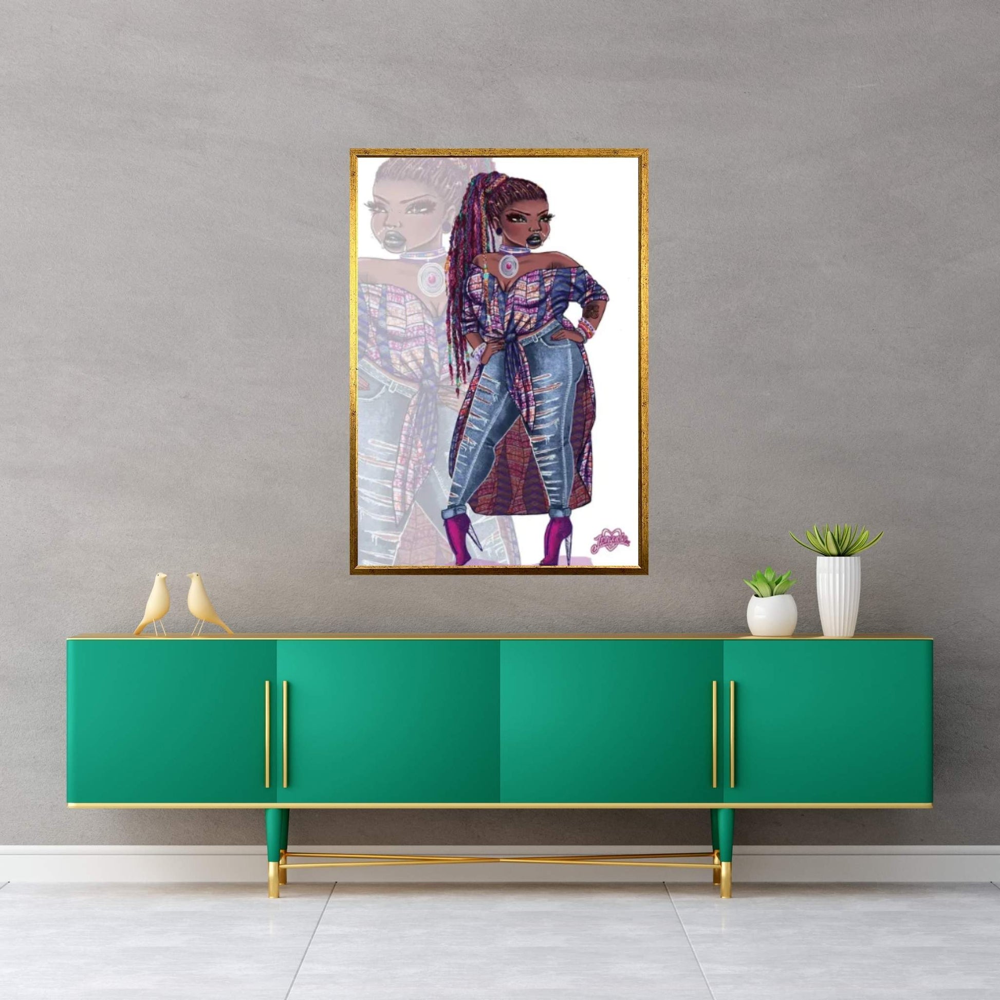 Wakanda Fashion II Canvas Wall Art - Y Canvas