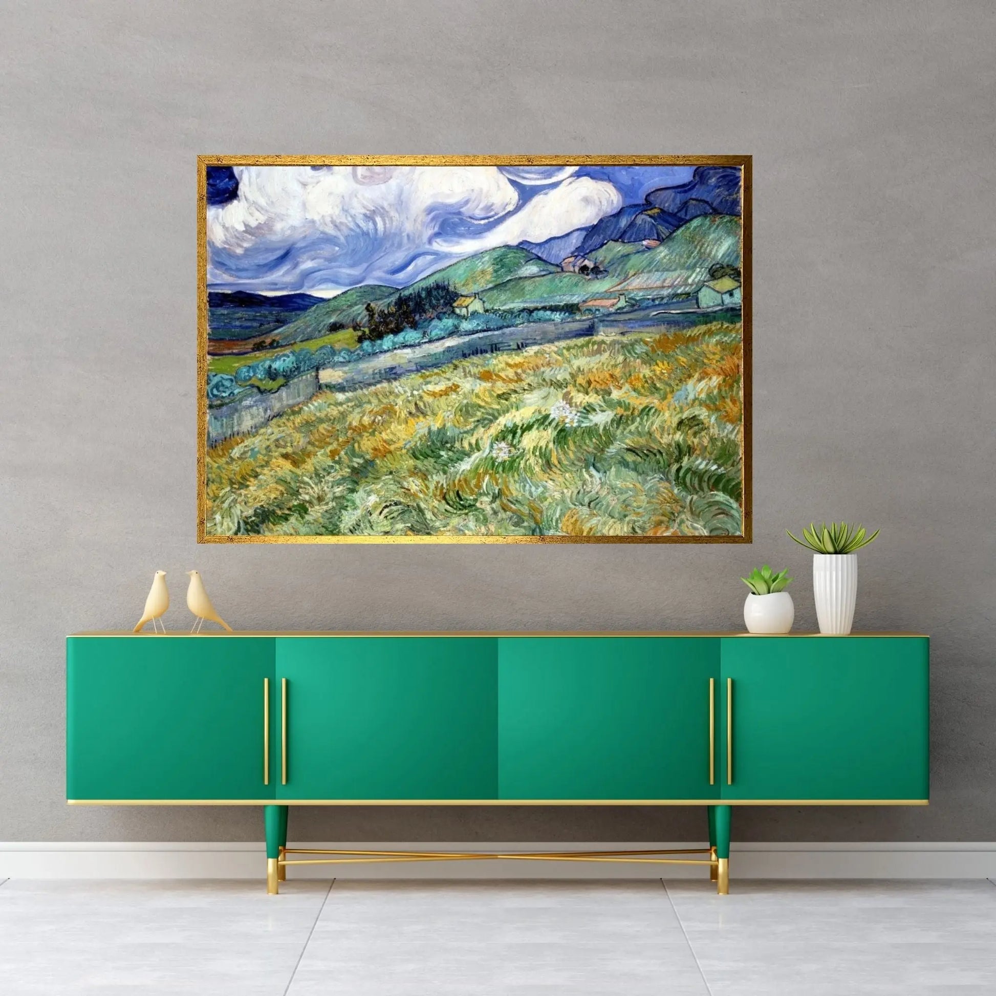 Landscape at Saint-Remy Canvas Wall Art - Y Canvas