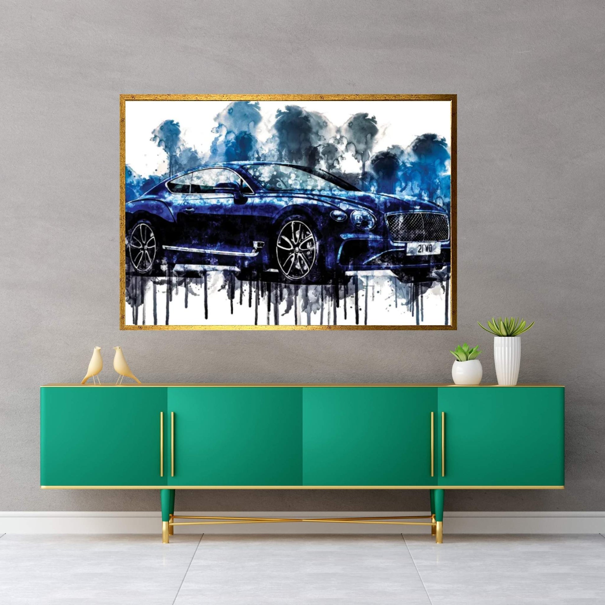 2017 Bentley Continental GT Canvas Wall Art - Y Canvas