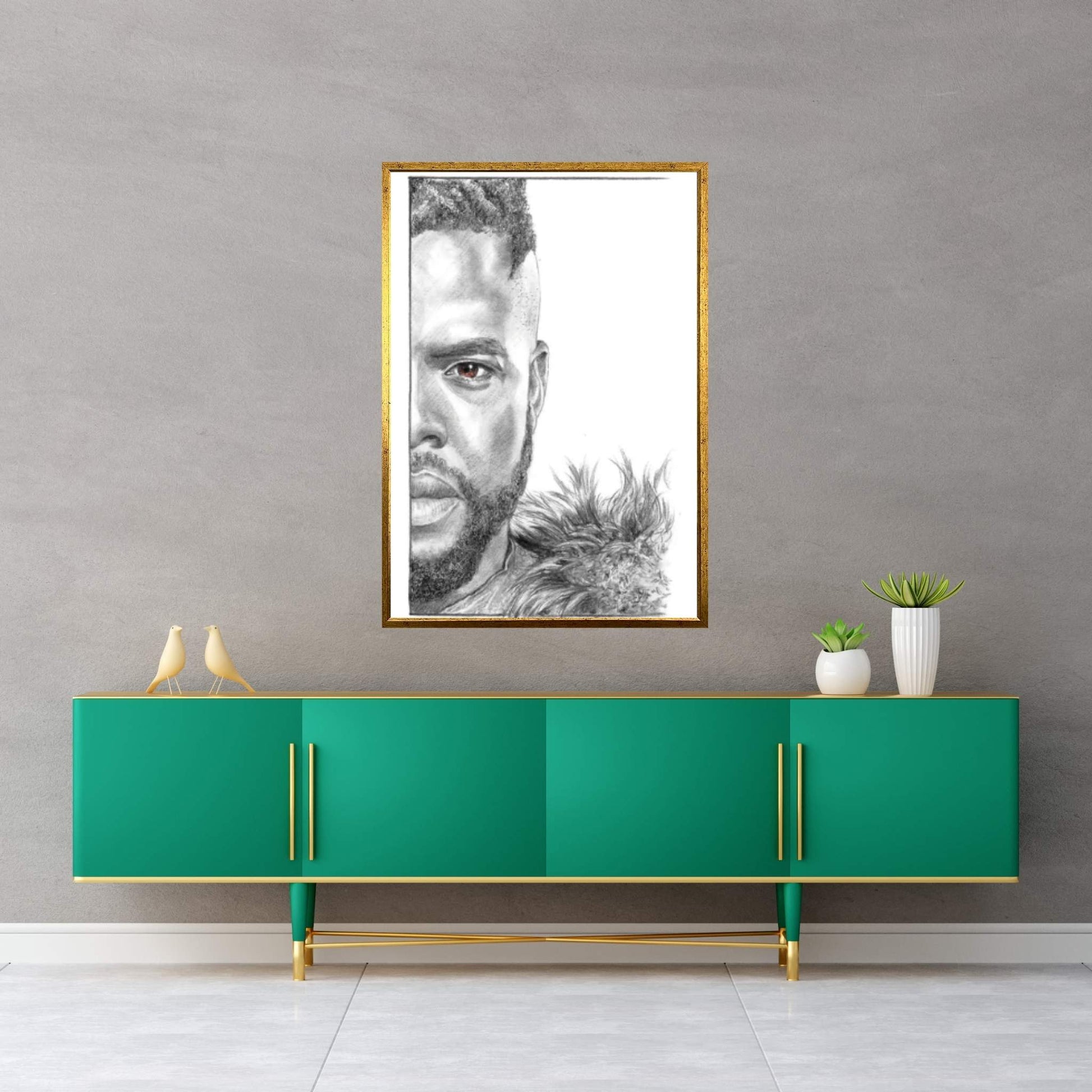 M'Baku Canvas Wall Art - Y Canvas