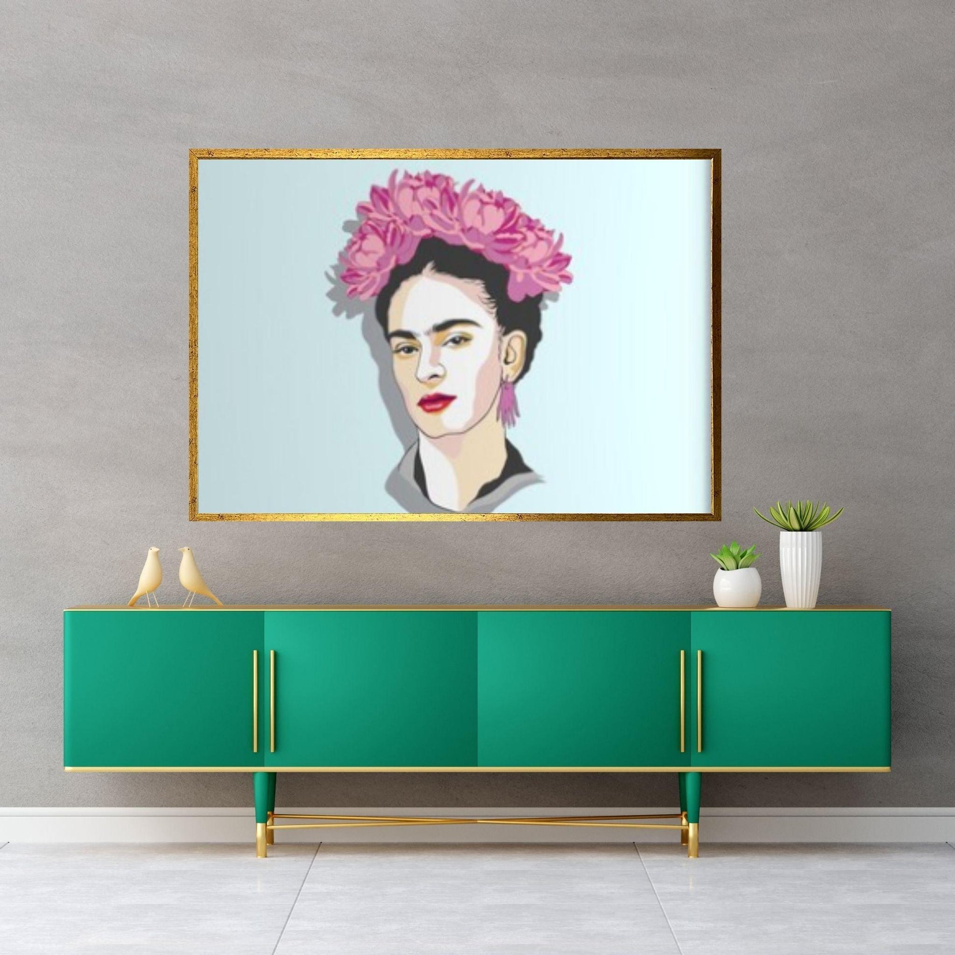 Frida Kahlo Art Canvas Frida Kahlo Wall Art, Mexican Floral Feminist Art Canvas Printed Picture - Y Canvas