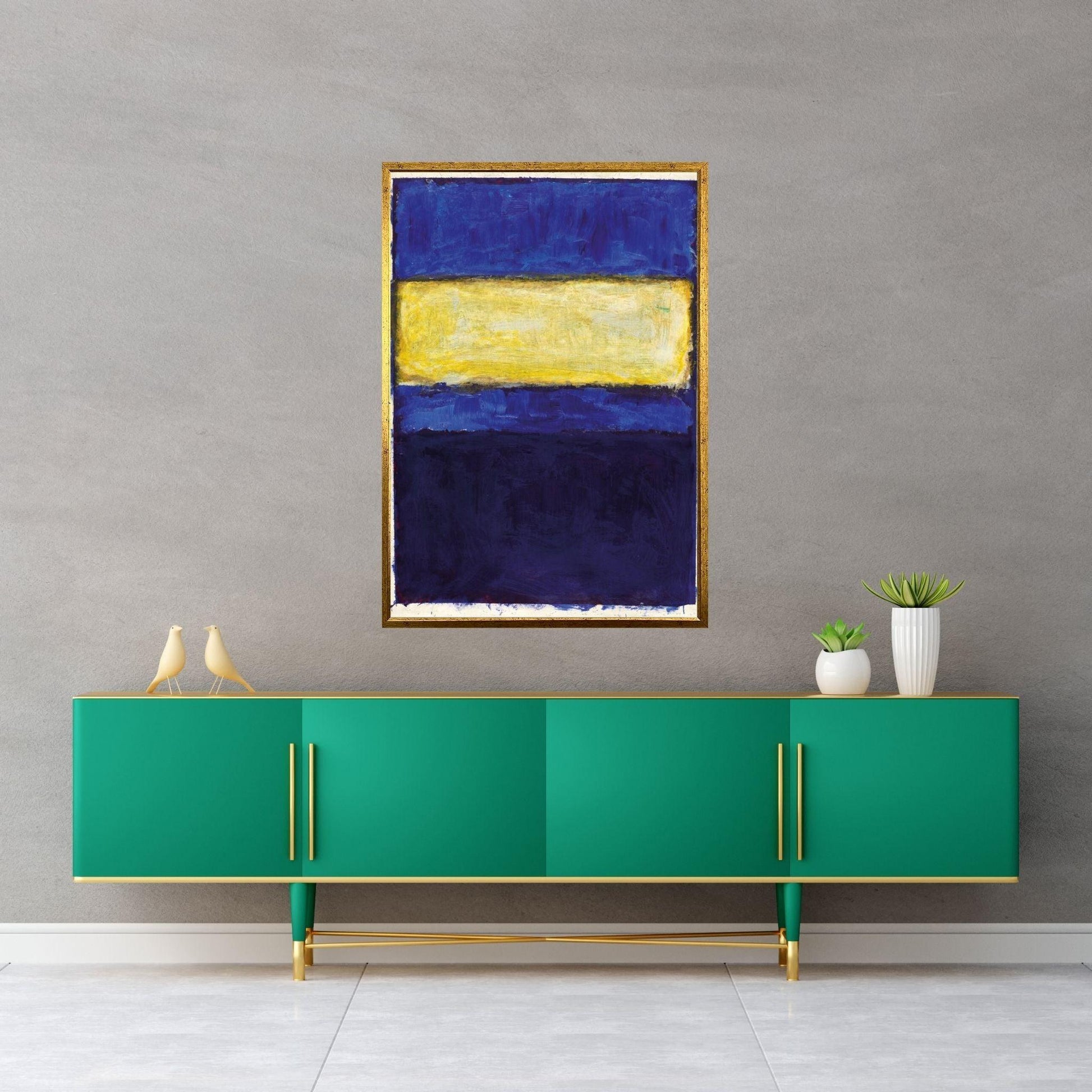 Mark Rothko Frame Canvas Poster Art Reproduction, Modern Art Expressionism Painting, Abstract Canvas Wall Art - Y Canvas