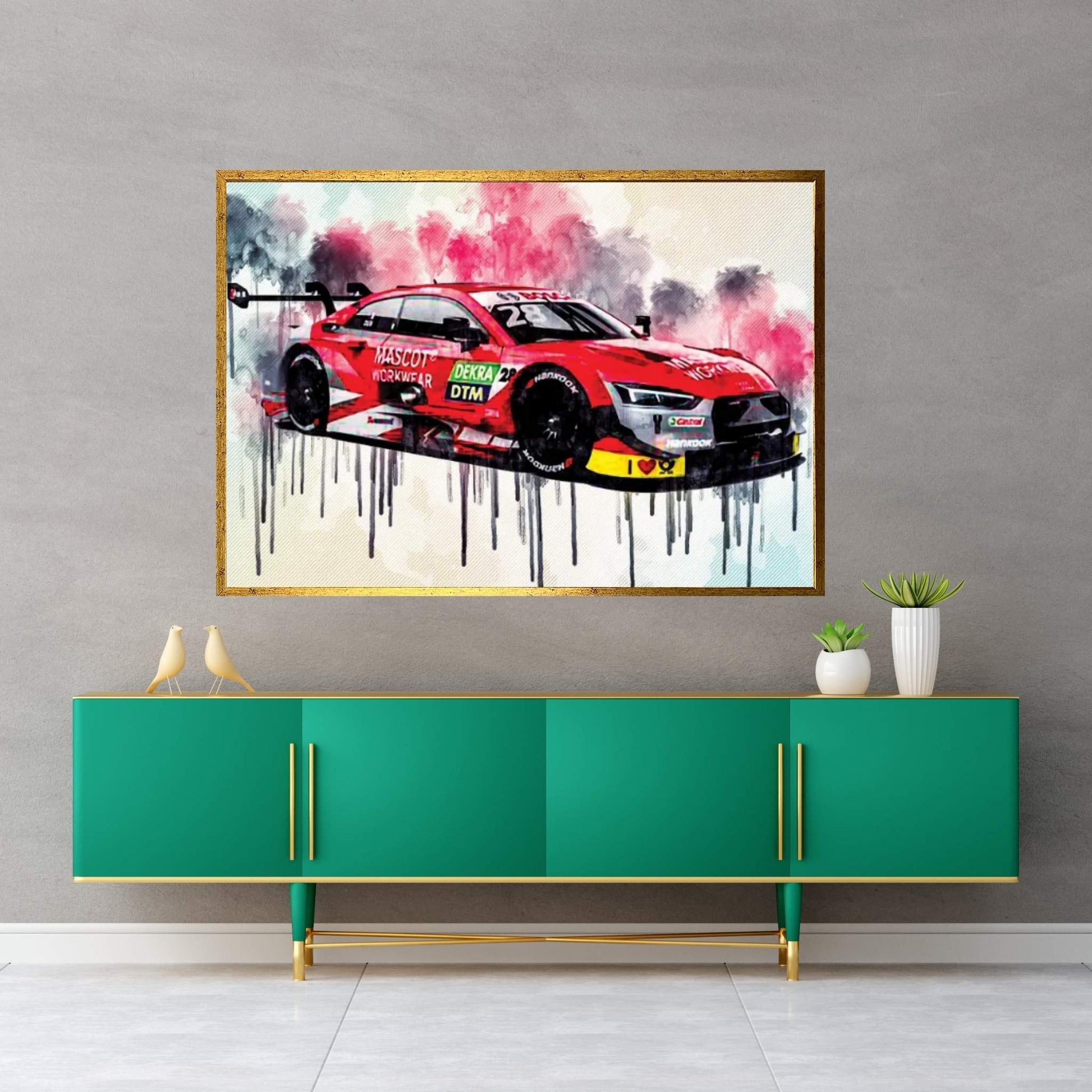 Audi Rs5 Dtm Loic Duval Racing Car Dtm Tuning Rs5 Canvas Wall Art - Y Canvas