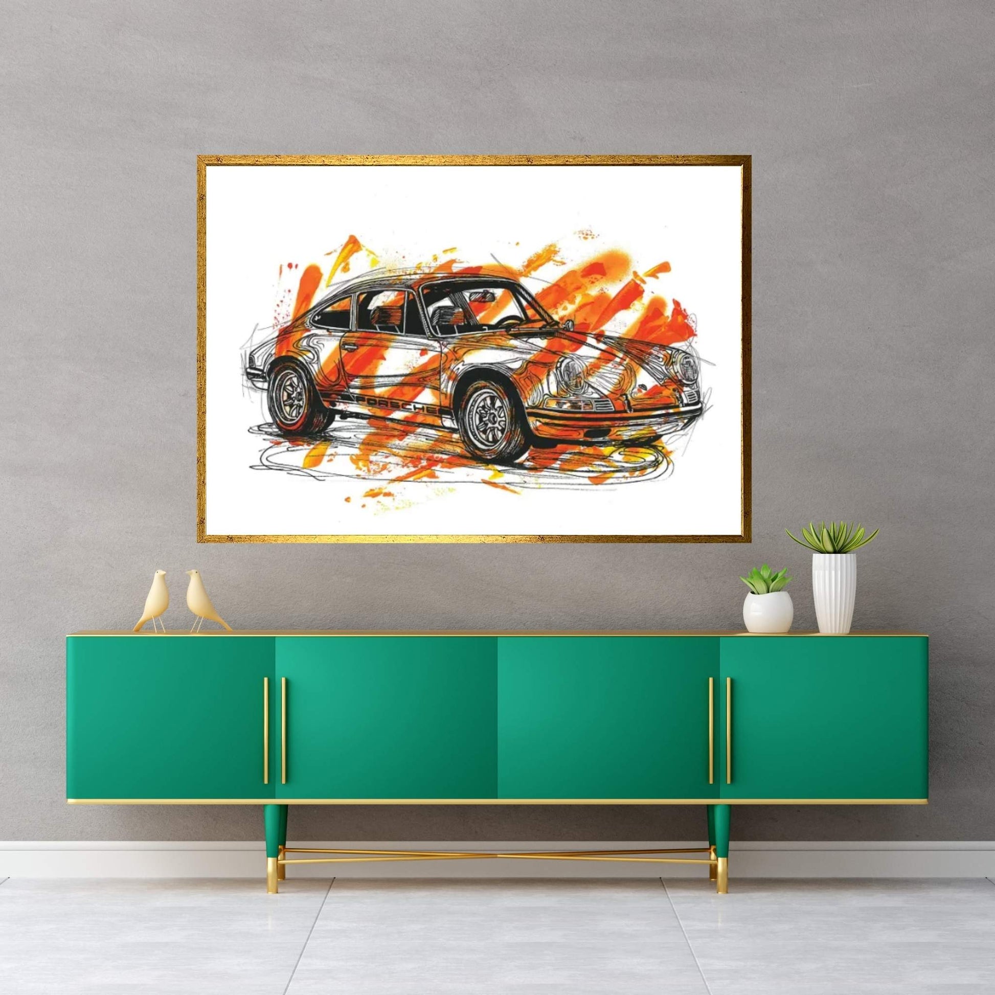 Porsche 911 ST 1970 Canvas Wall Art - Y Canvas