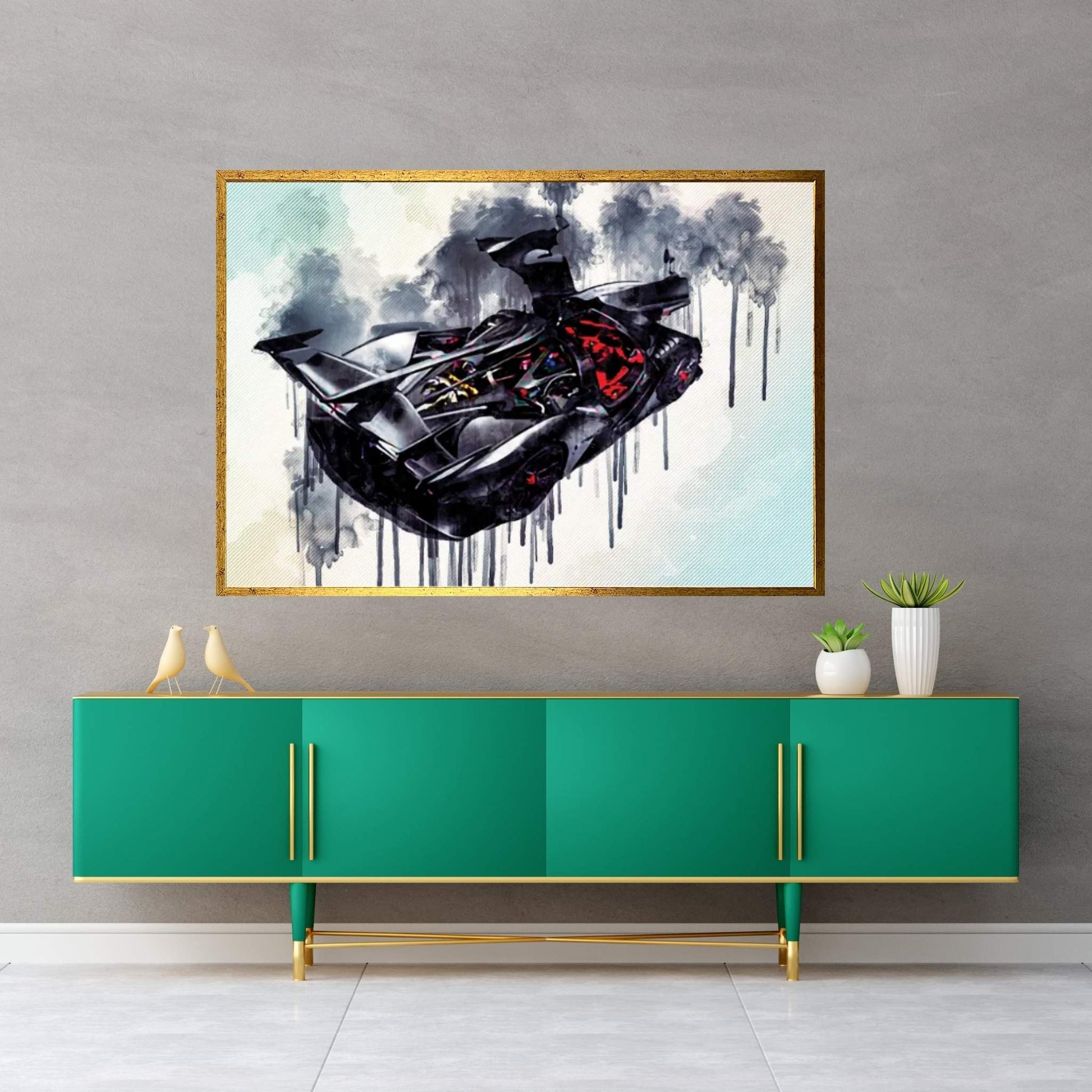 Apollo IE 2019 Red Interior Hypercar Supercar Racing Car Apollo Canvas Wall Art - Y Canvas