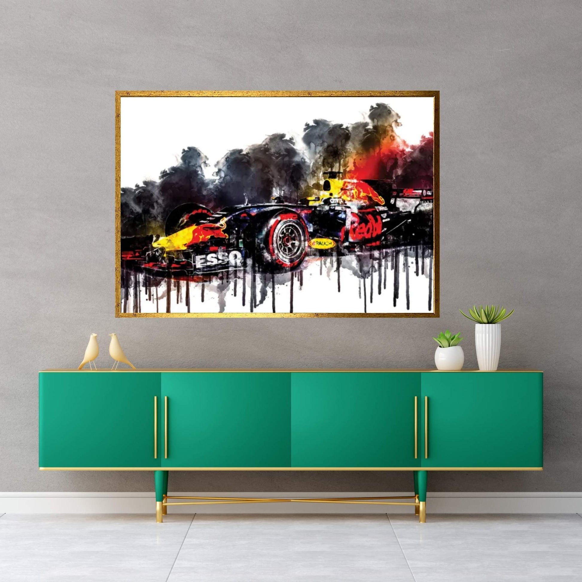 2017 Red Bull RB13 Formula I Canvas Wall Art - Y Canvas