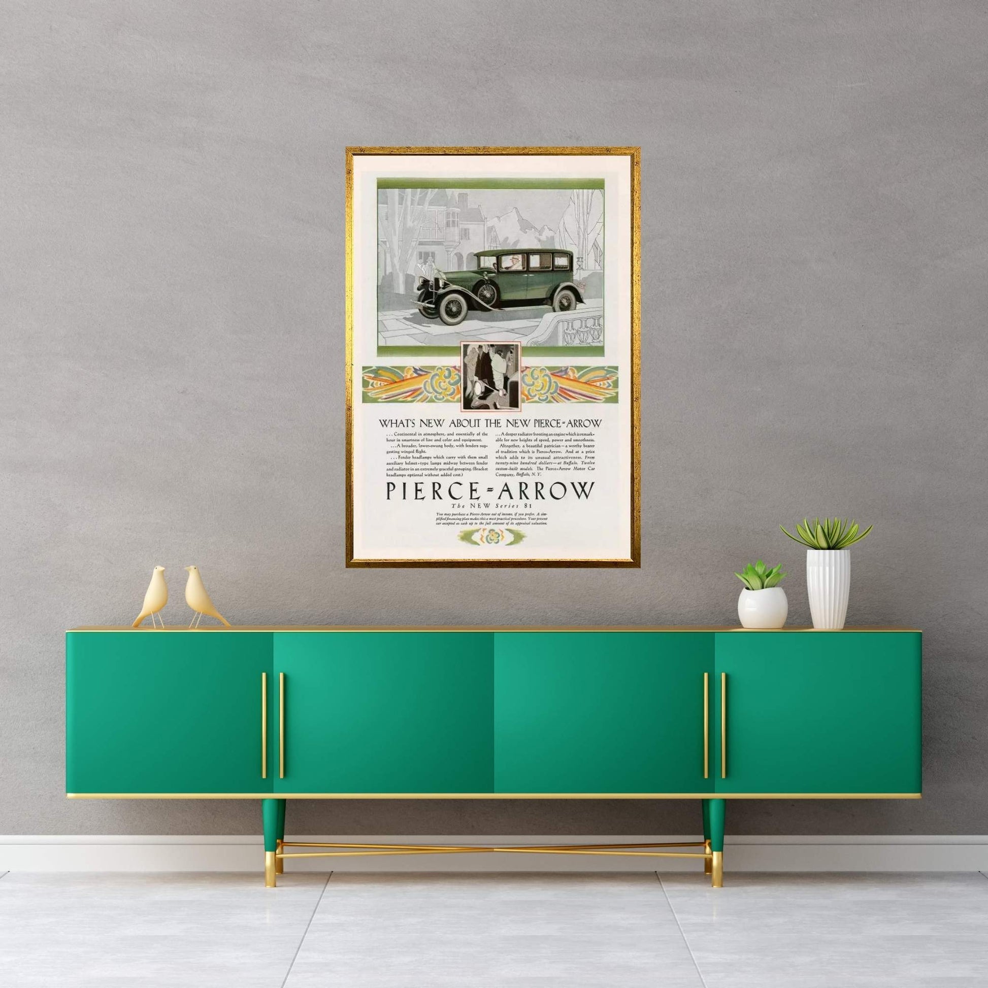 1928 Pierce-Arrow Magazine Advert Canvas Wall Art - Y Canvas