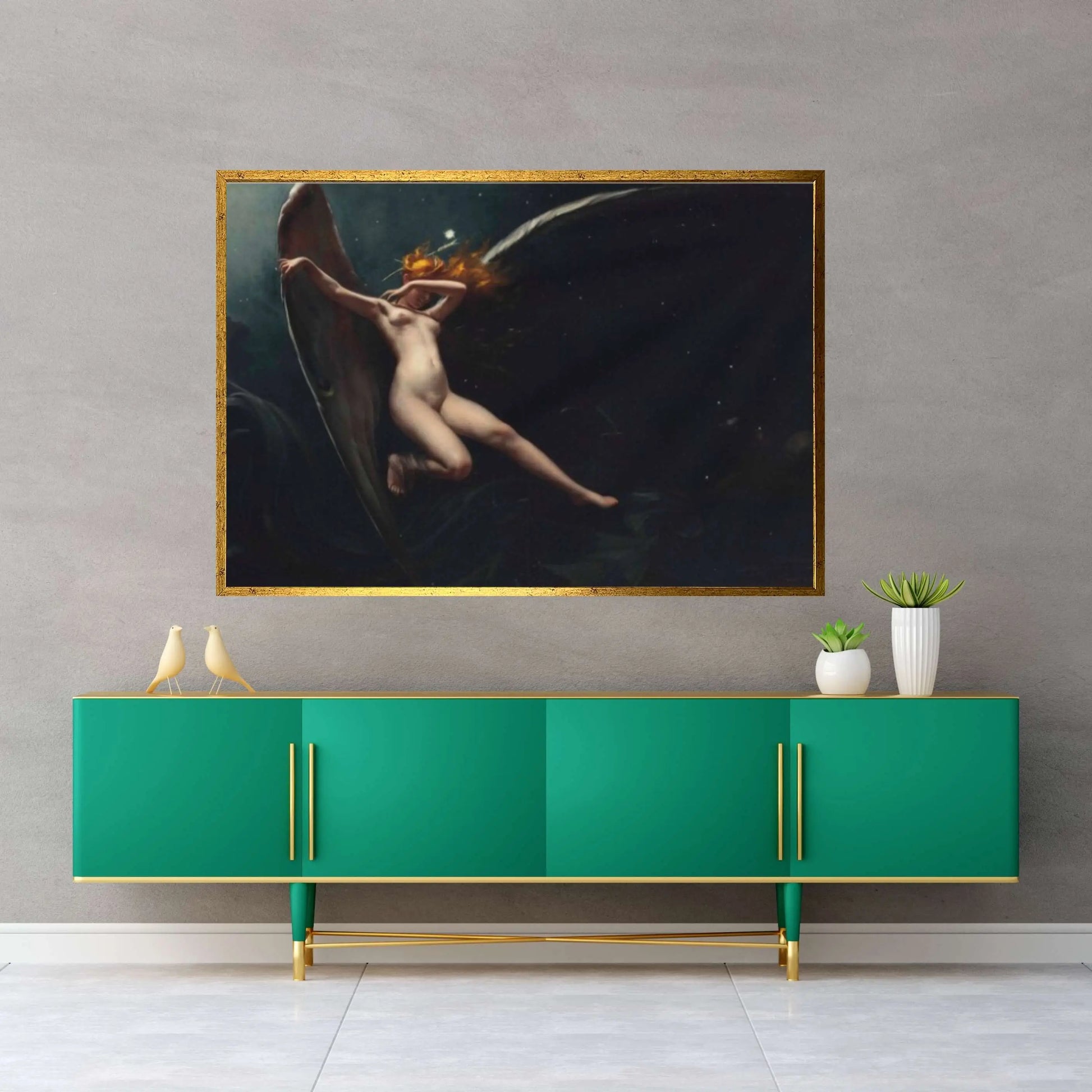 Starry Skies Fairy Canvas - Luis Ricardo Falero Wall Art - Y Canvas