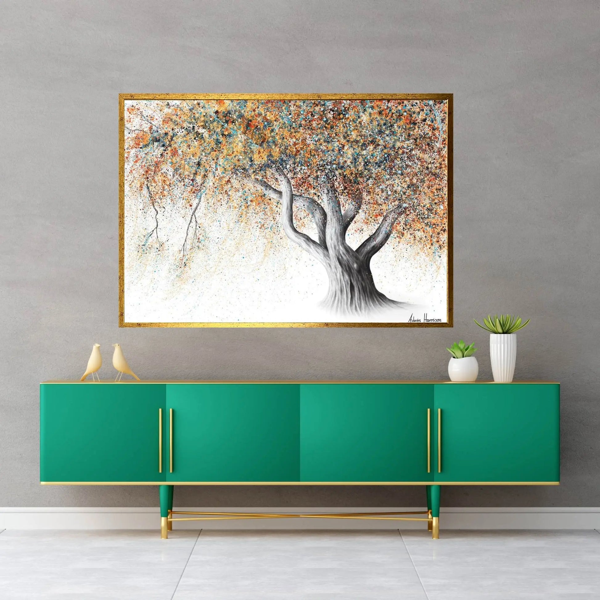 Rusty Autumn Tree Canvas Wall Art - Y Canvas