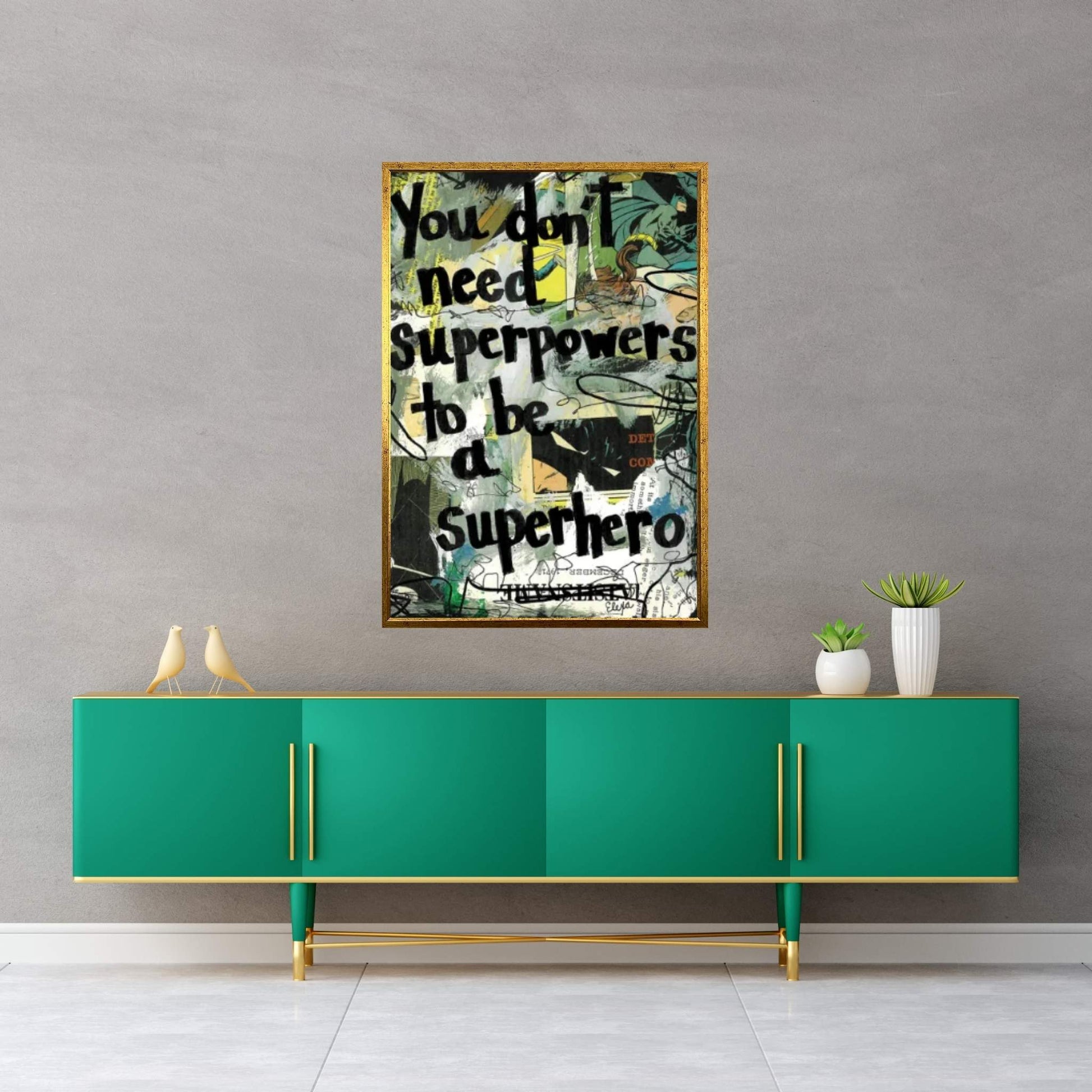 Don't Need Superpowers Batman Canvas Wall Art - Y Canvas