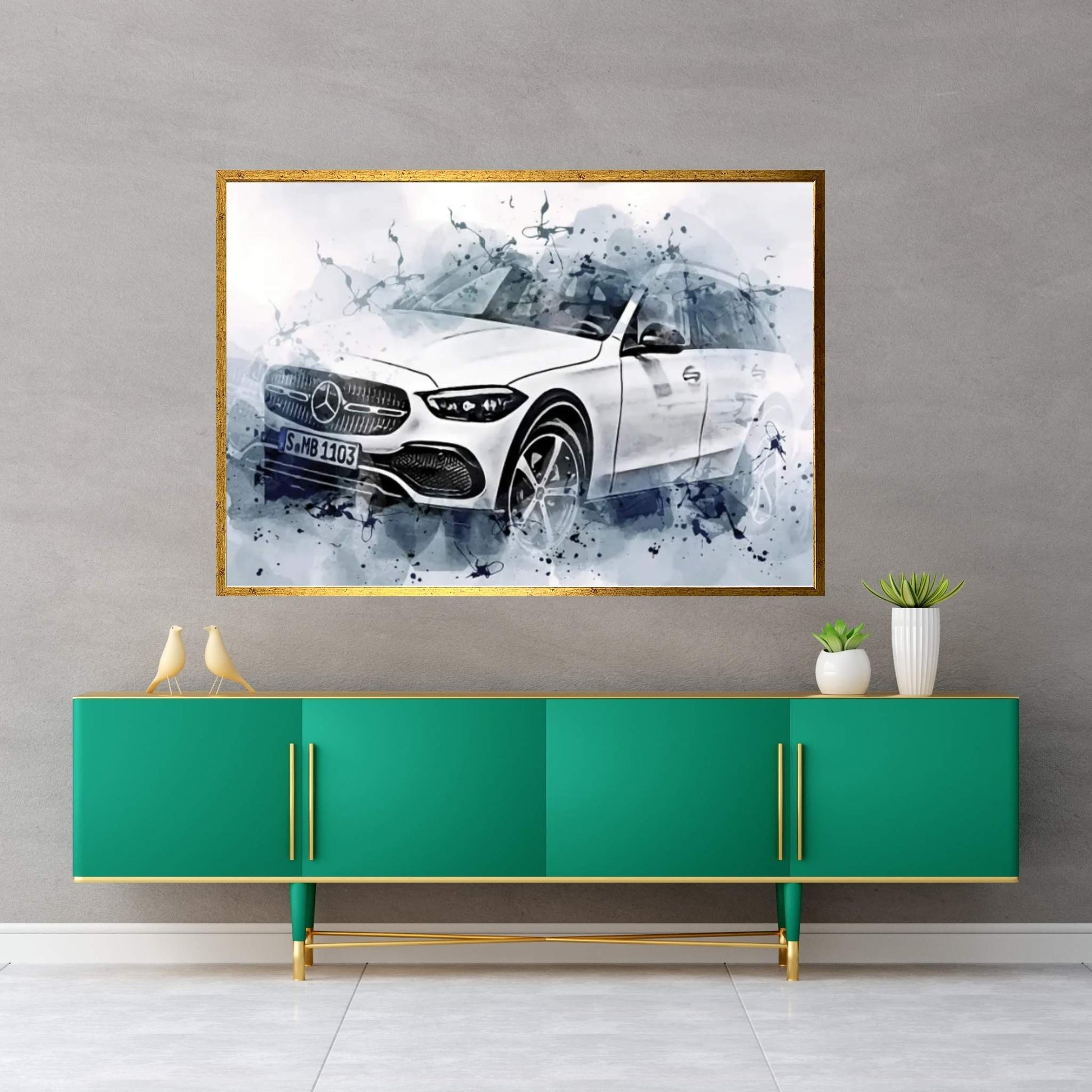 Mercedes-Benz C-Class W206 Exterior Canvas Wall Art - Y Canvas