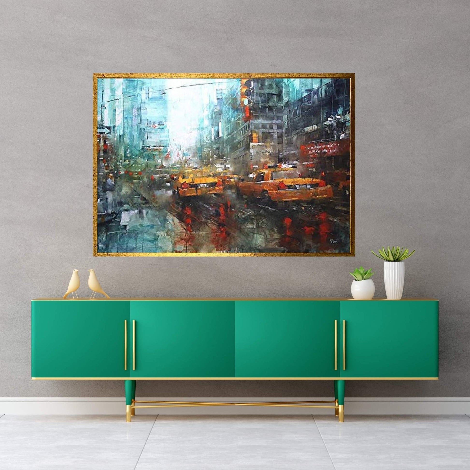 Times Square Reflections Canvas Wall Art - Y Canvas