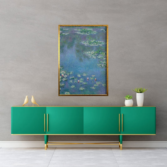 Claude Monet Exhibition Prints, Claude Monet Floral Print, Landscape wall arti Water lilies Claude Monet - Y Canvas