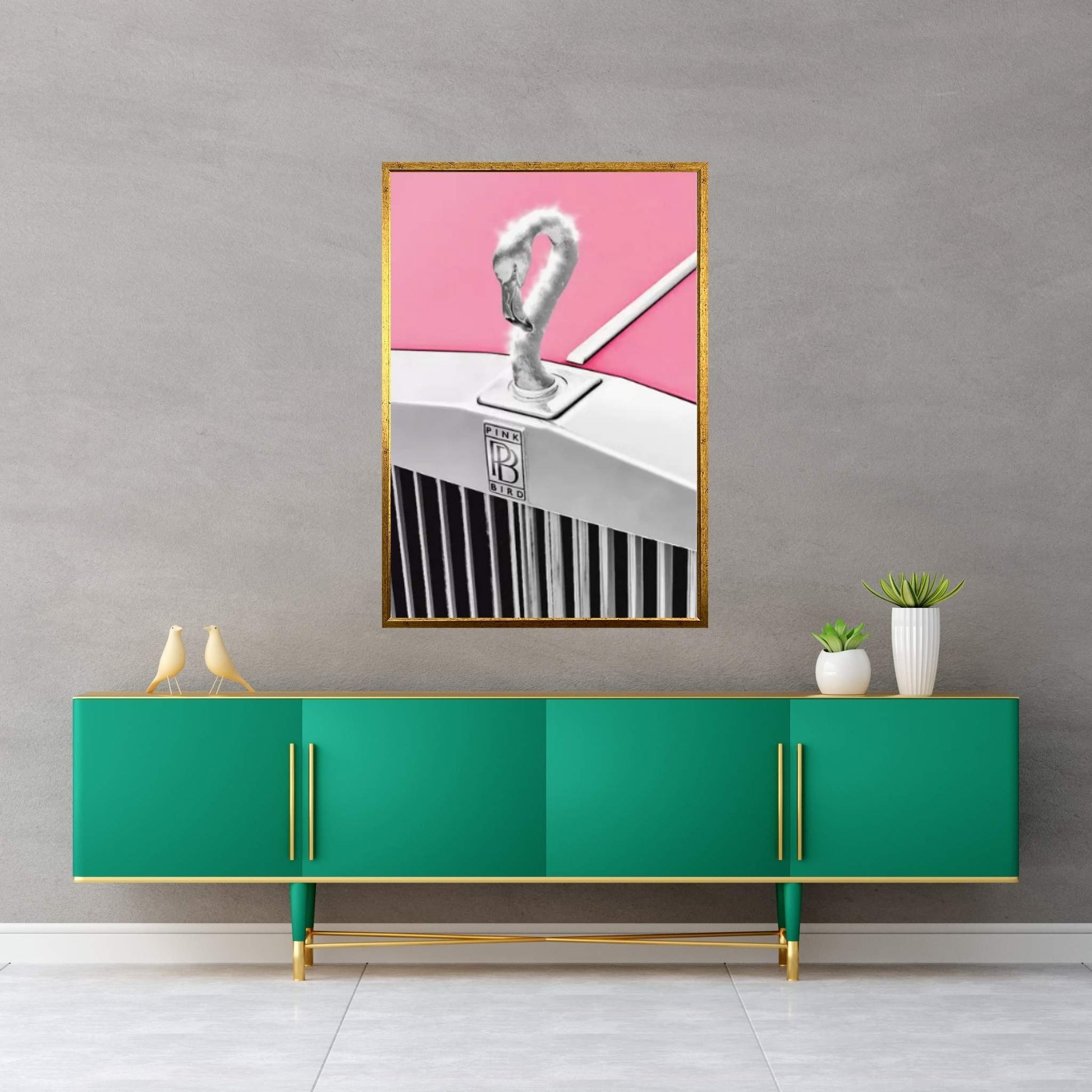 Pinkbird Canvas Wall Art - Y Canvas