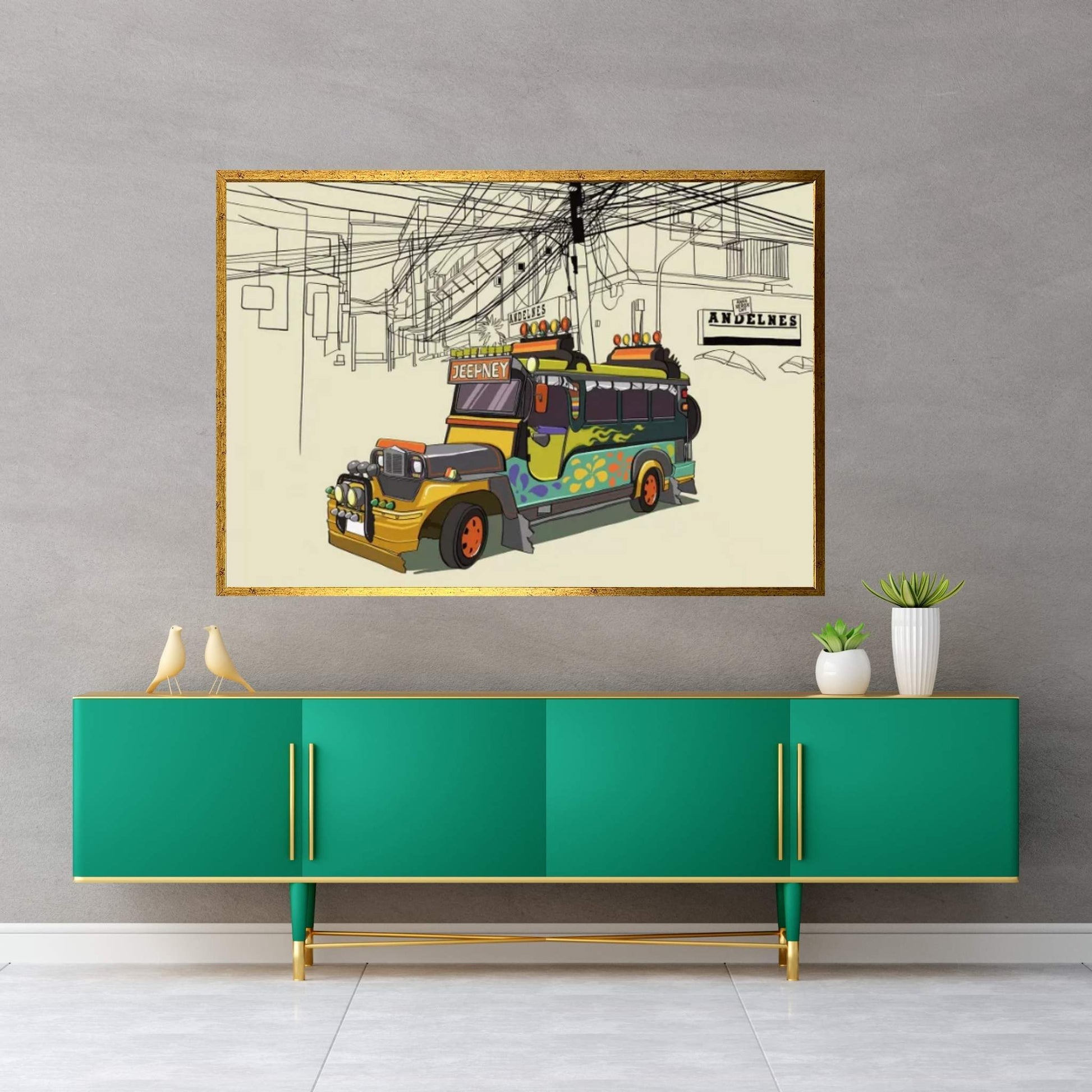 Philippines - Jeepney Canvas Wall Art - Y Canvas