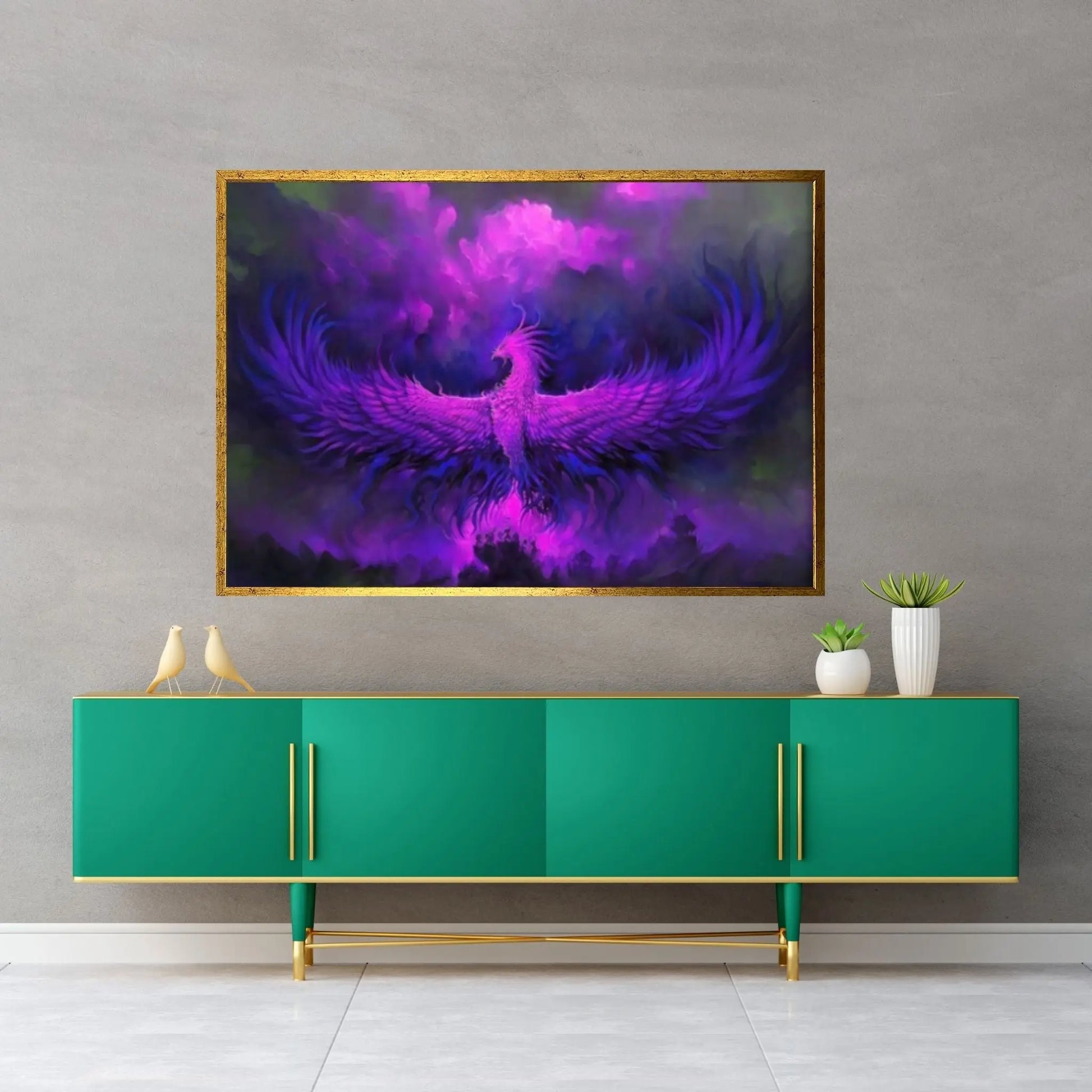 Phoenix Rebirth Canvas, Canvas Wall Art Print Poster - Y Canvas