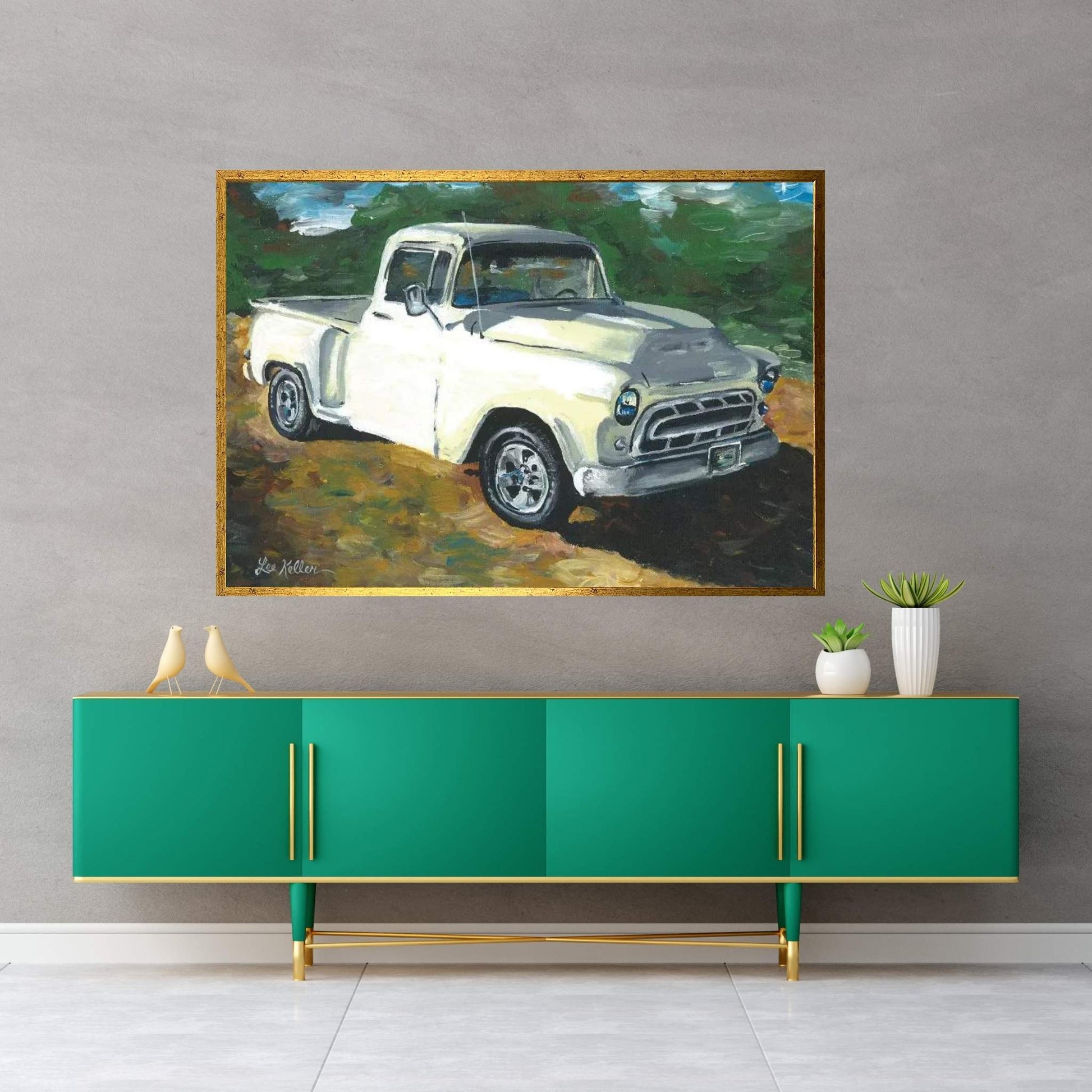 55 Chevy Truck Canvas Wall Art - Y Canvas