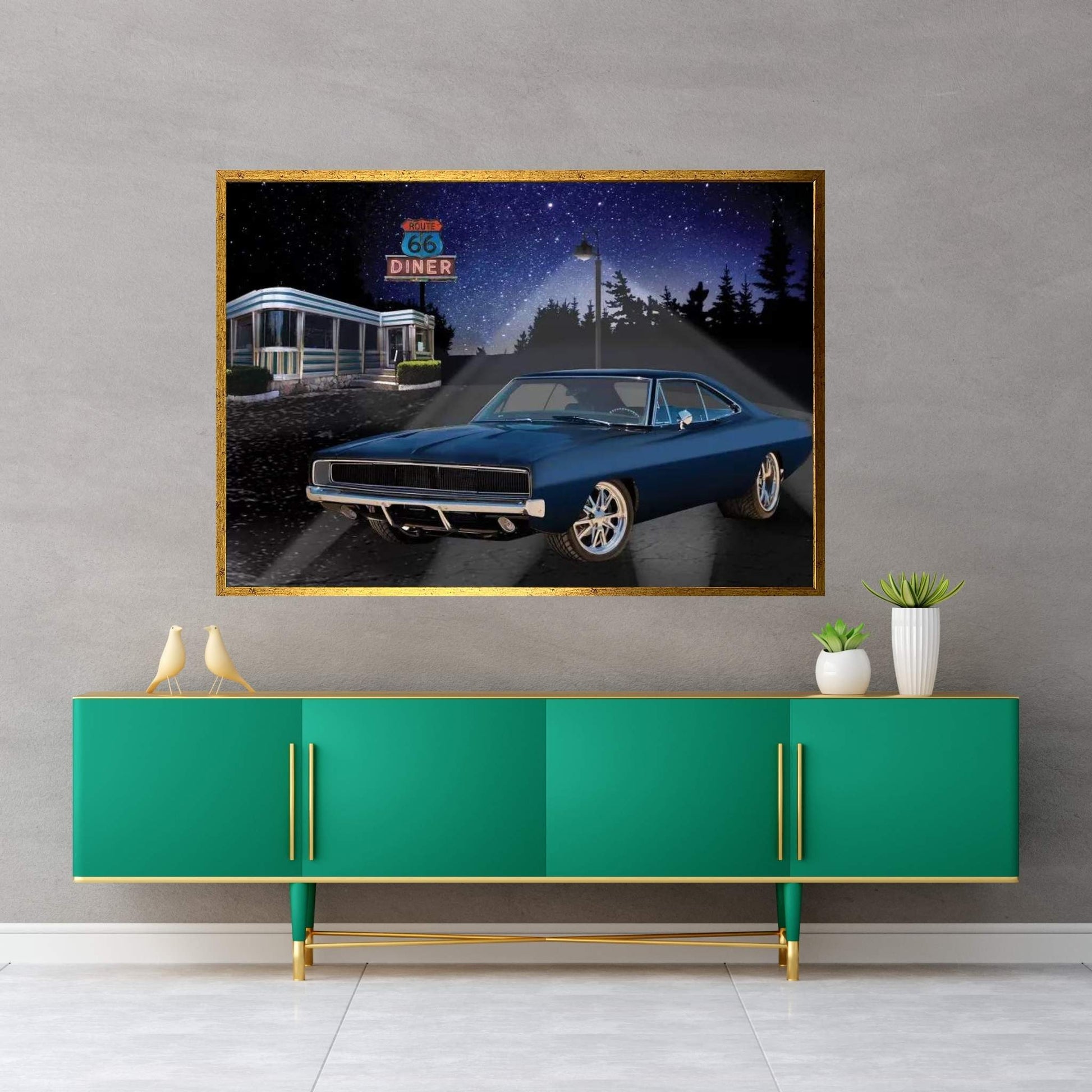 66 Muscle I Canvas Wall Art - Y Canvas