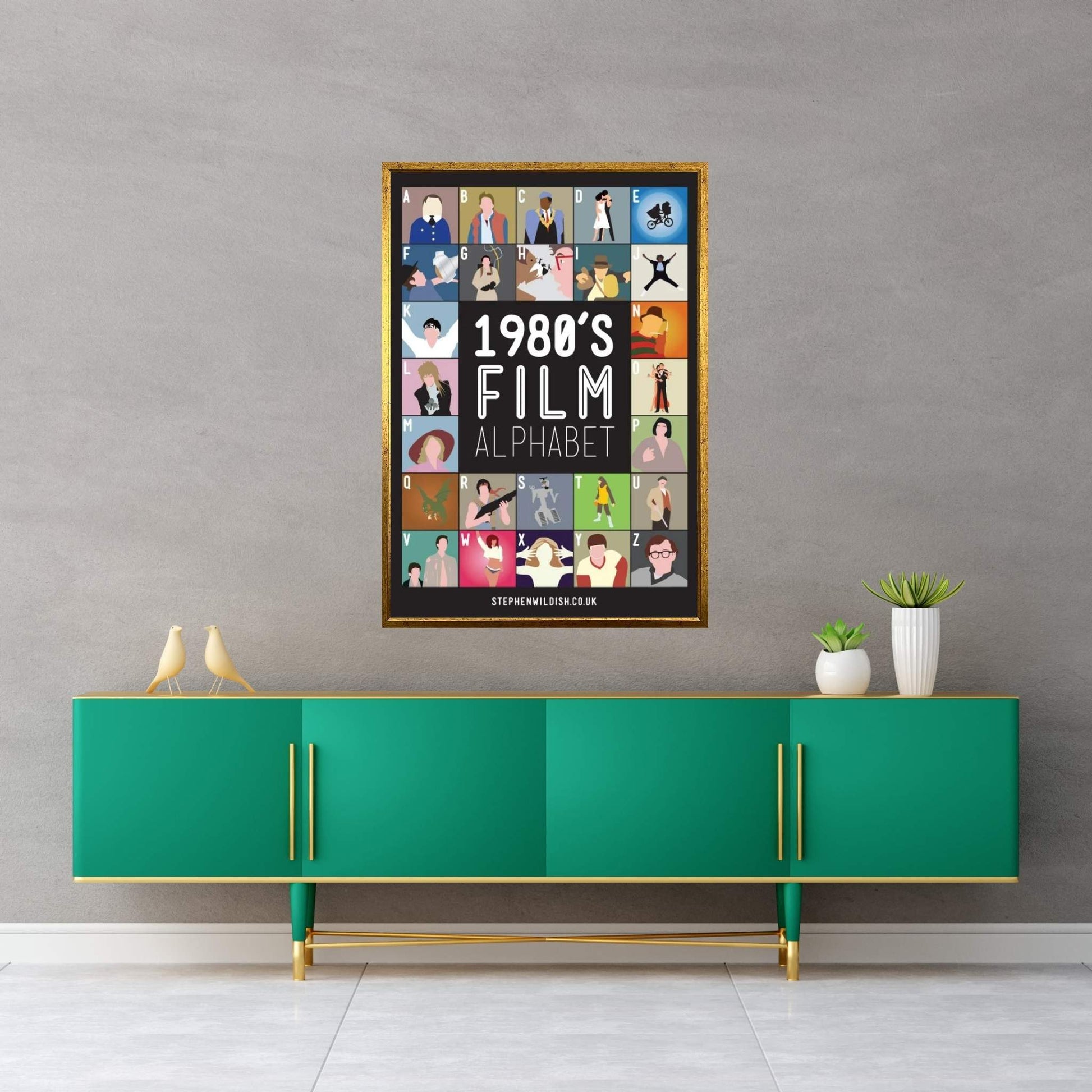 1980s Film Alphabet Canvas Wall Art - Y Canvas