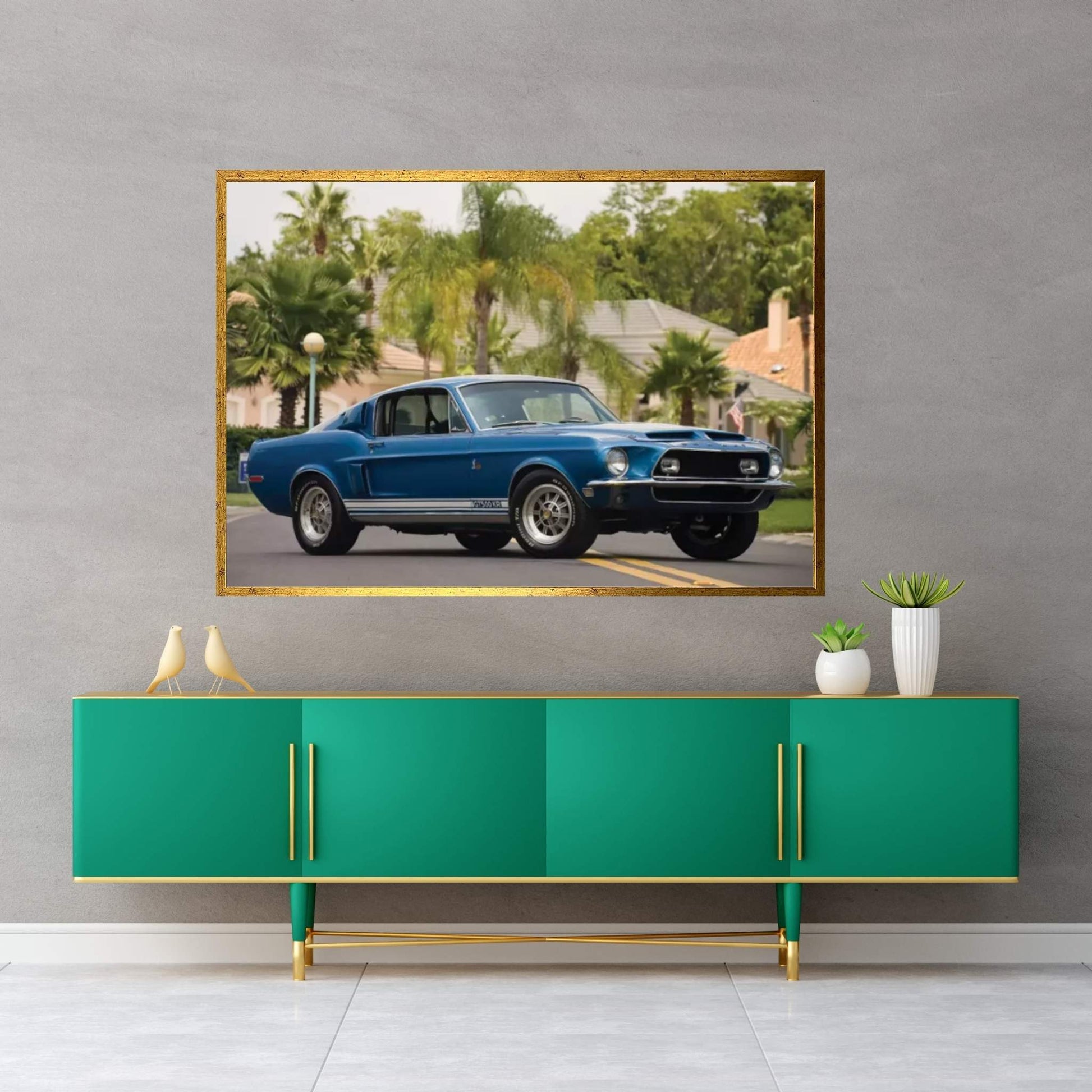 1968 Shelby Gt 500 Kr Fastback Canvas Wall Art - Y Canvas