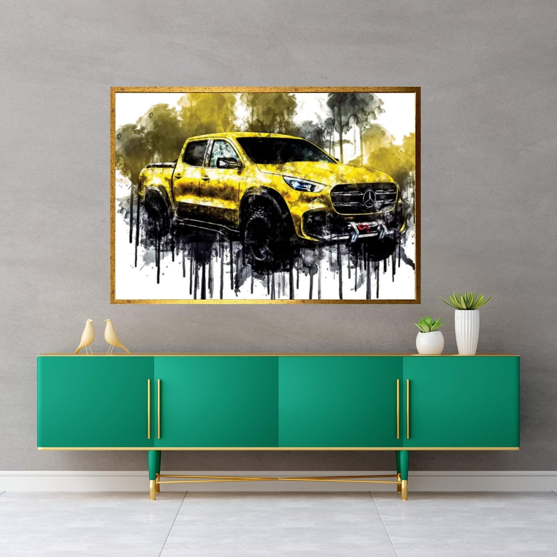 2017 Mercedes Benz Concept X Class Adventurer Pickup Vehicle CCIV Canvas Wall Art - Y Canvas