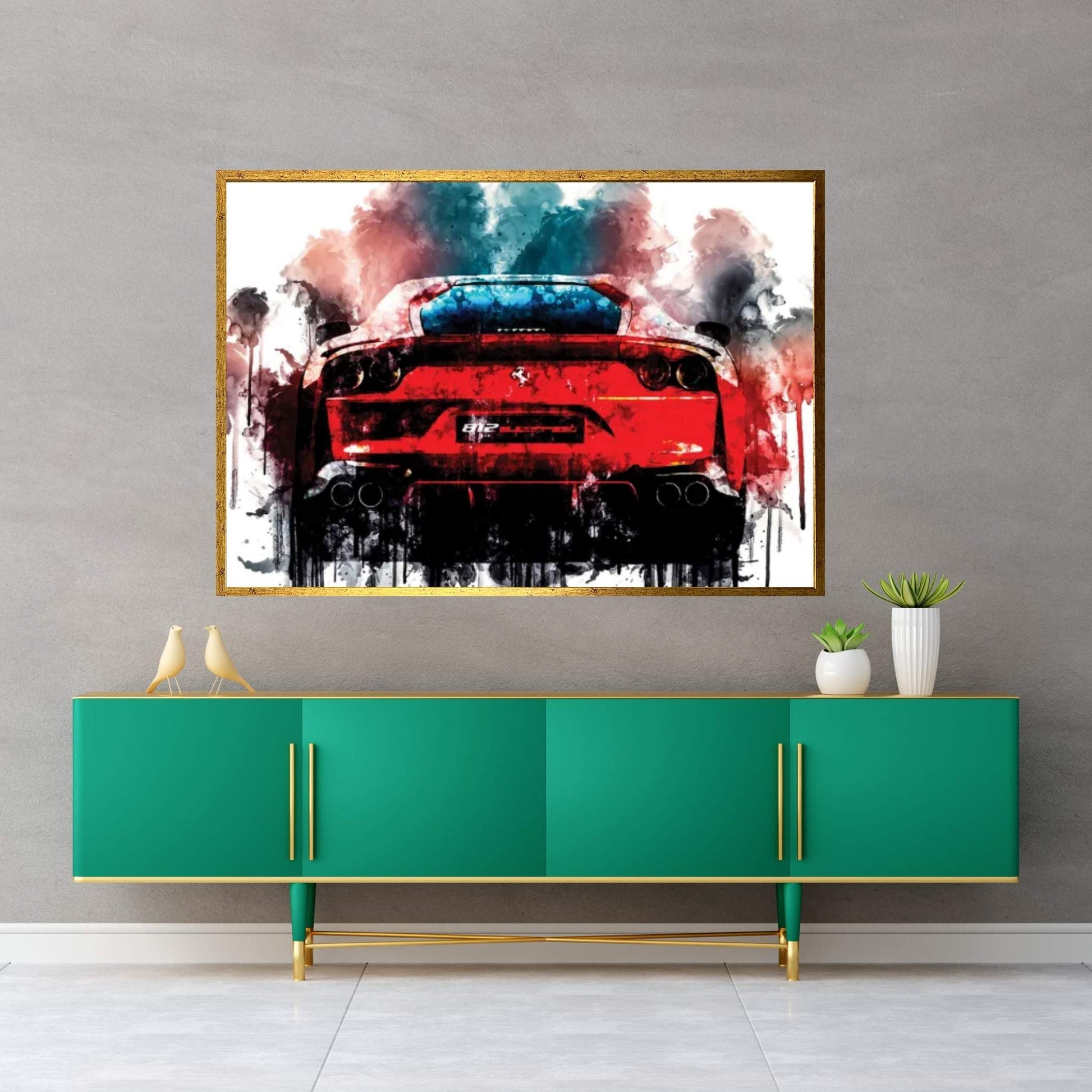 2018 Ferrari 812 Superfast Canvas Wall Art - Y Canvas