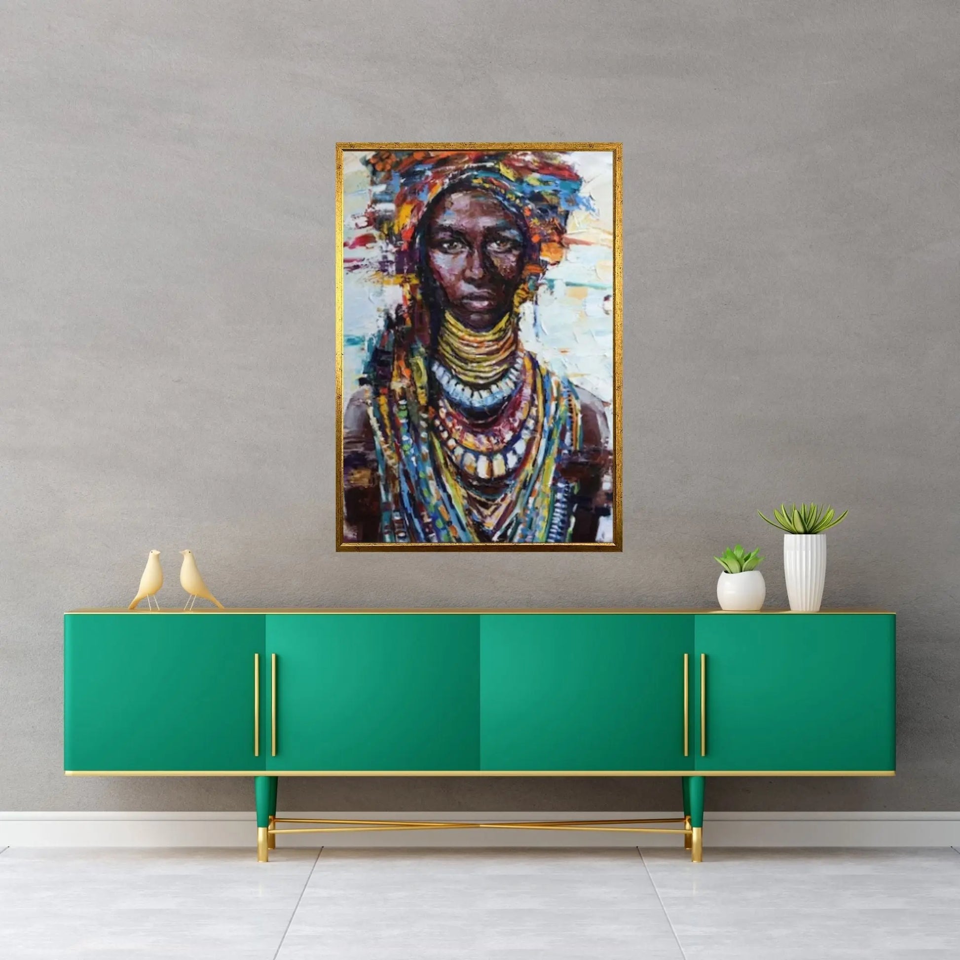 African Woman Art, African Woman Canvas, Wall Art Pictures, Black Canvas - Y Canvas