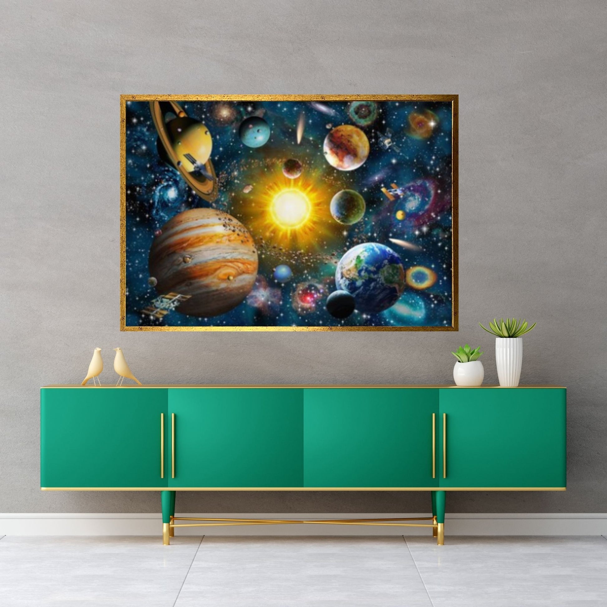 Amazing Solar System Outer Space Canvas Wall Art - Y Canvas