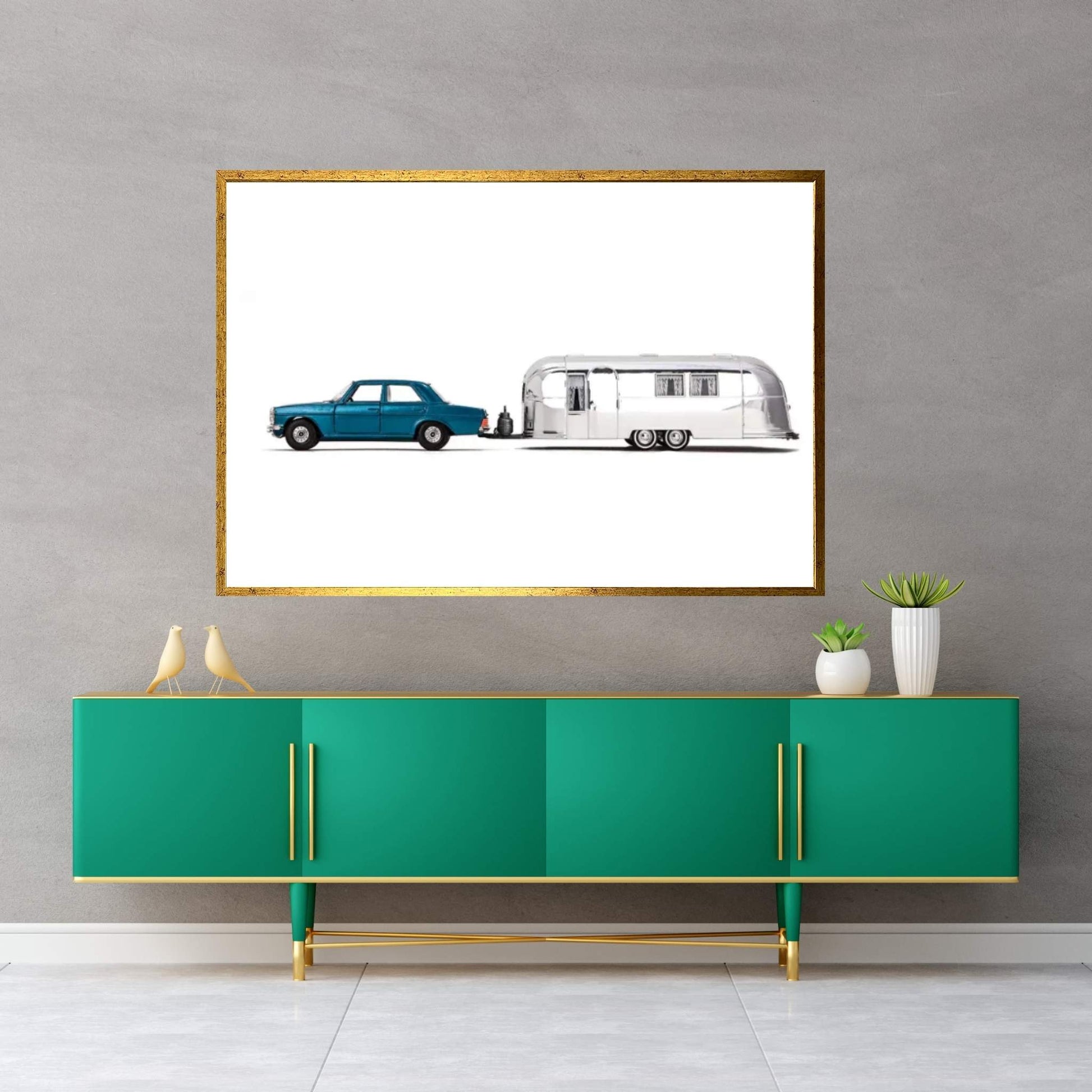 Airstream Car Canvas Wall Art - Y Canvas