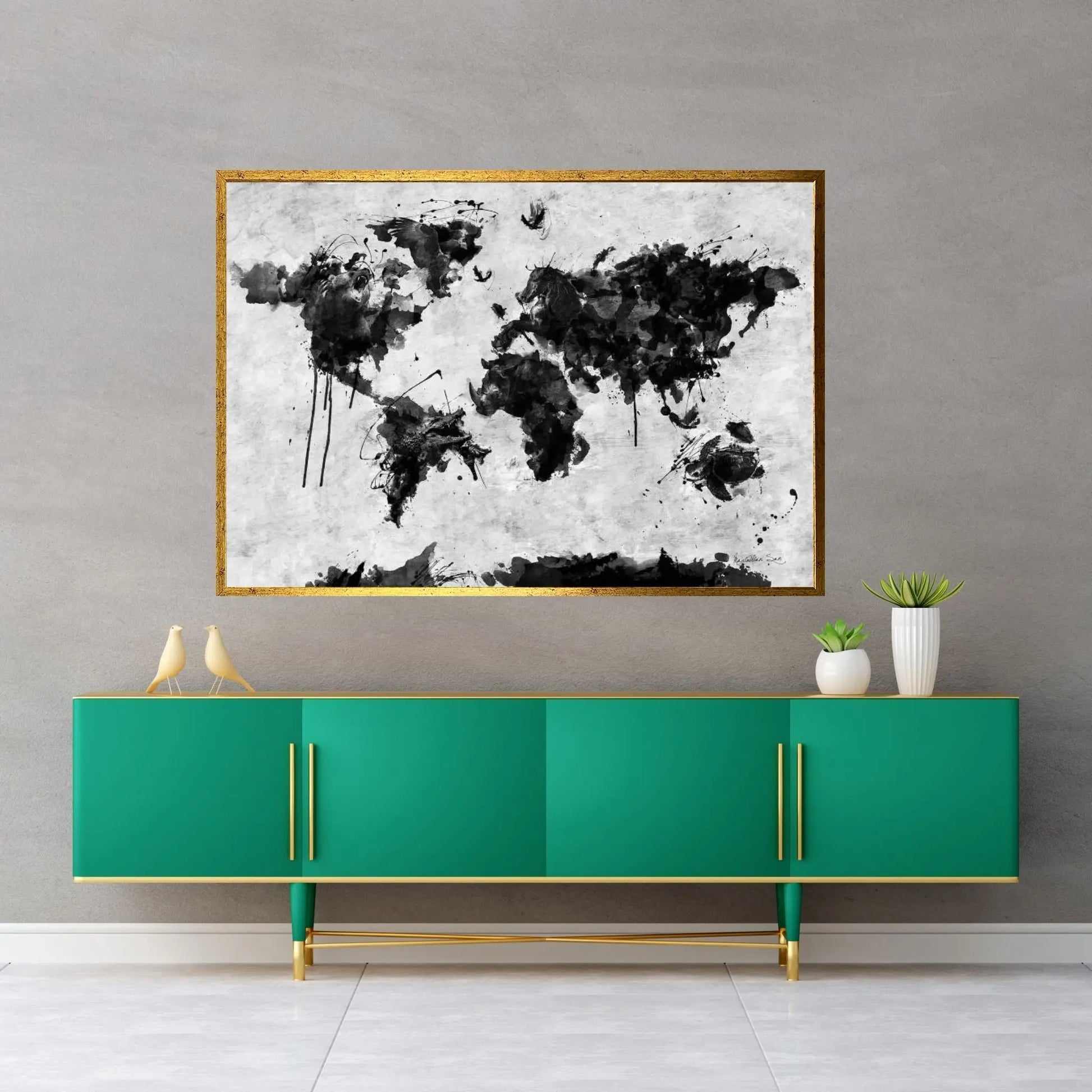 Wild World Canvas Wall Art - Y Canvas