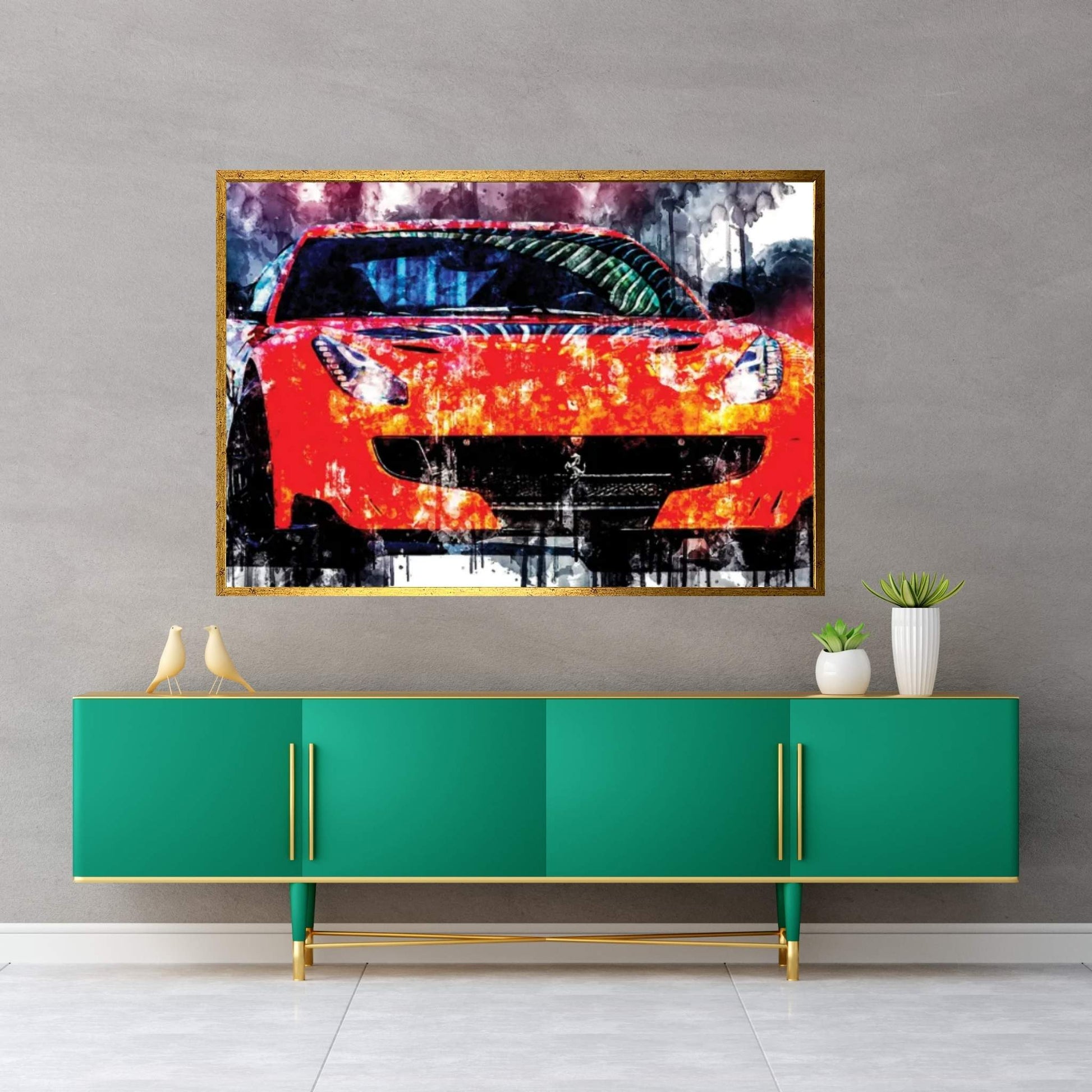 2017 Ferrari F12TDF Vehicle LXVIII Canvas Wall Art - Y Canvas