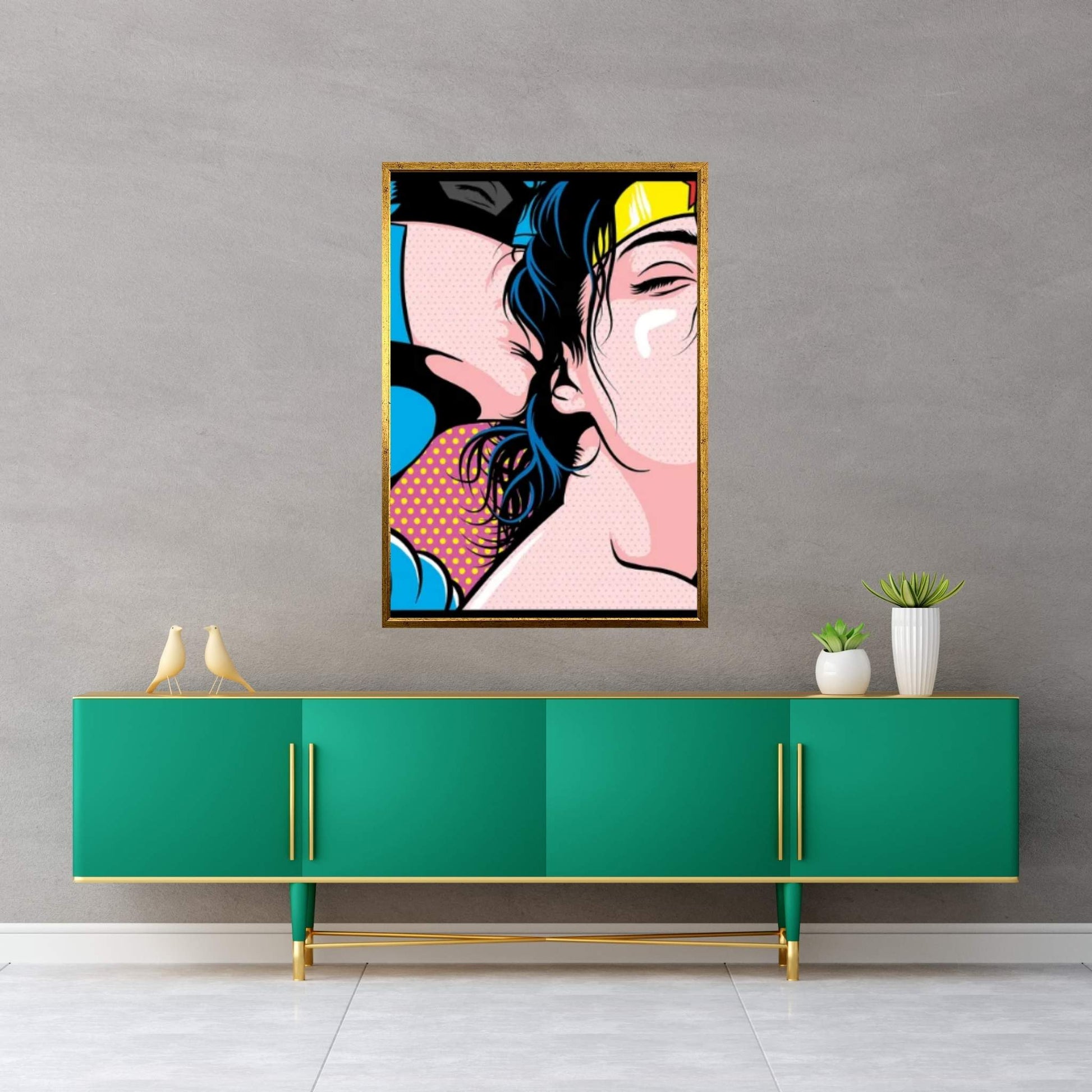 Heroes Love V Canvas Wall Art - Y Canvas