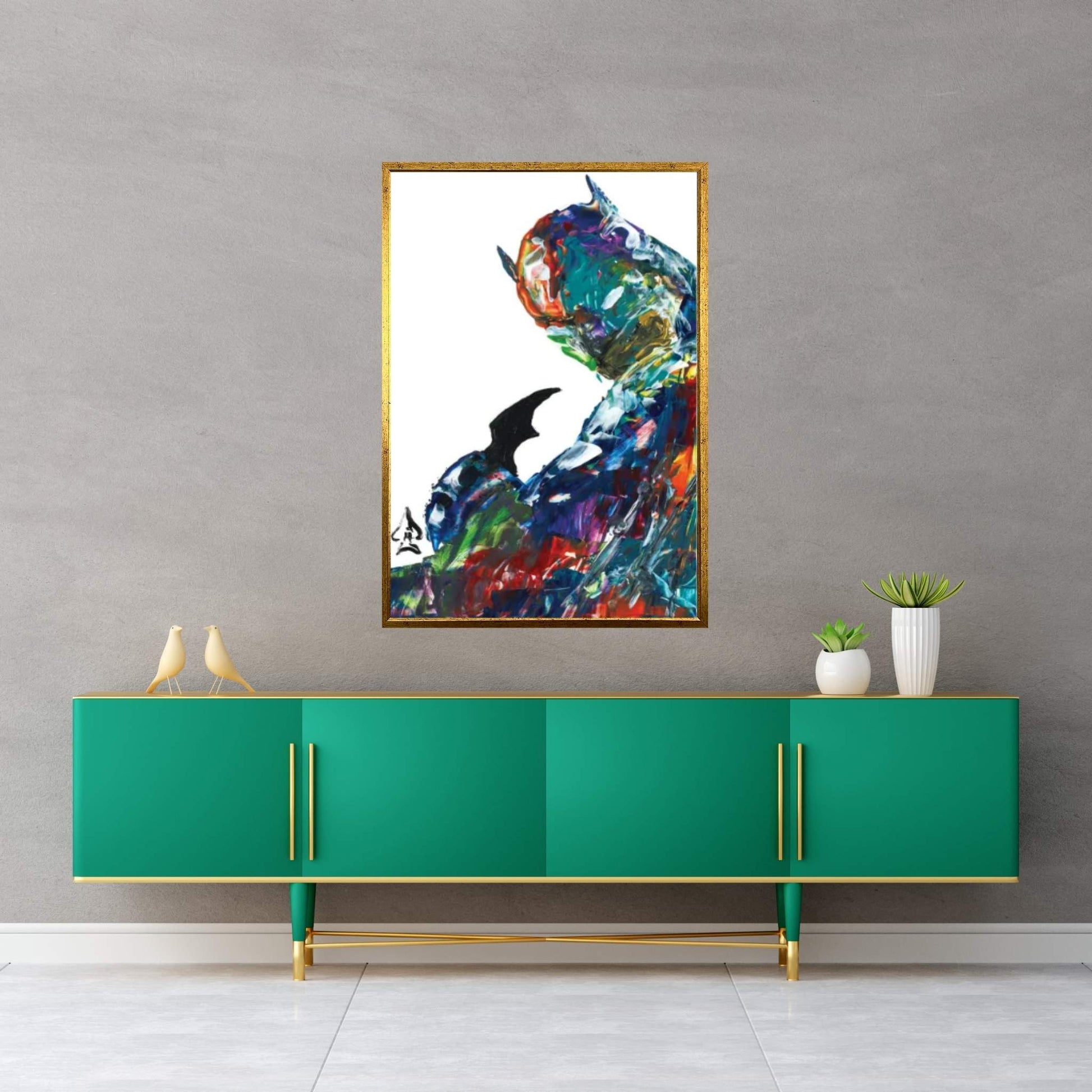 Batman Abstract II Canvas Wall Art - Y Canvas