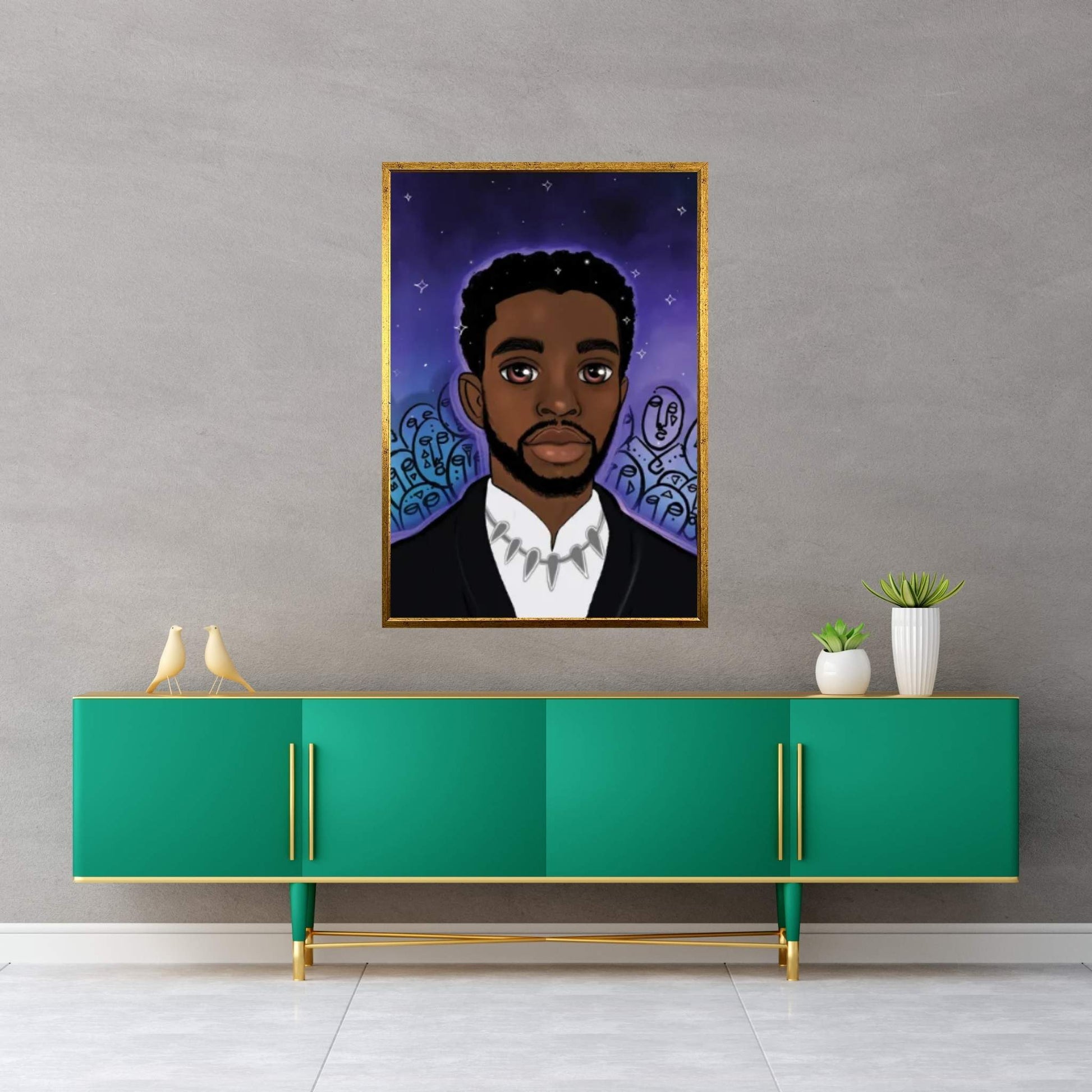 Black Panther Canvas Wall Art - Y Canvas