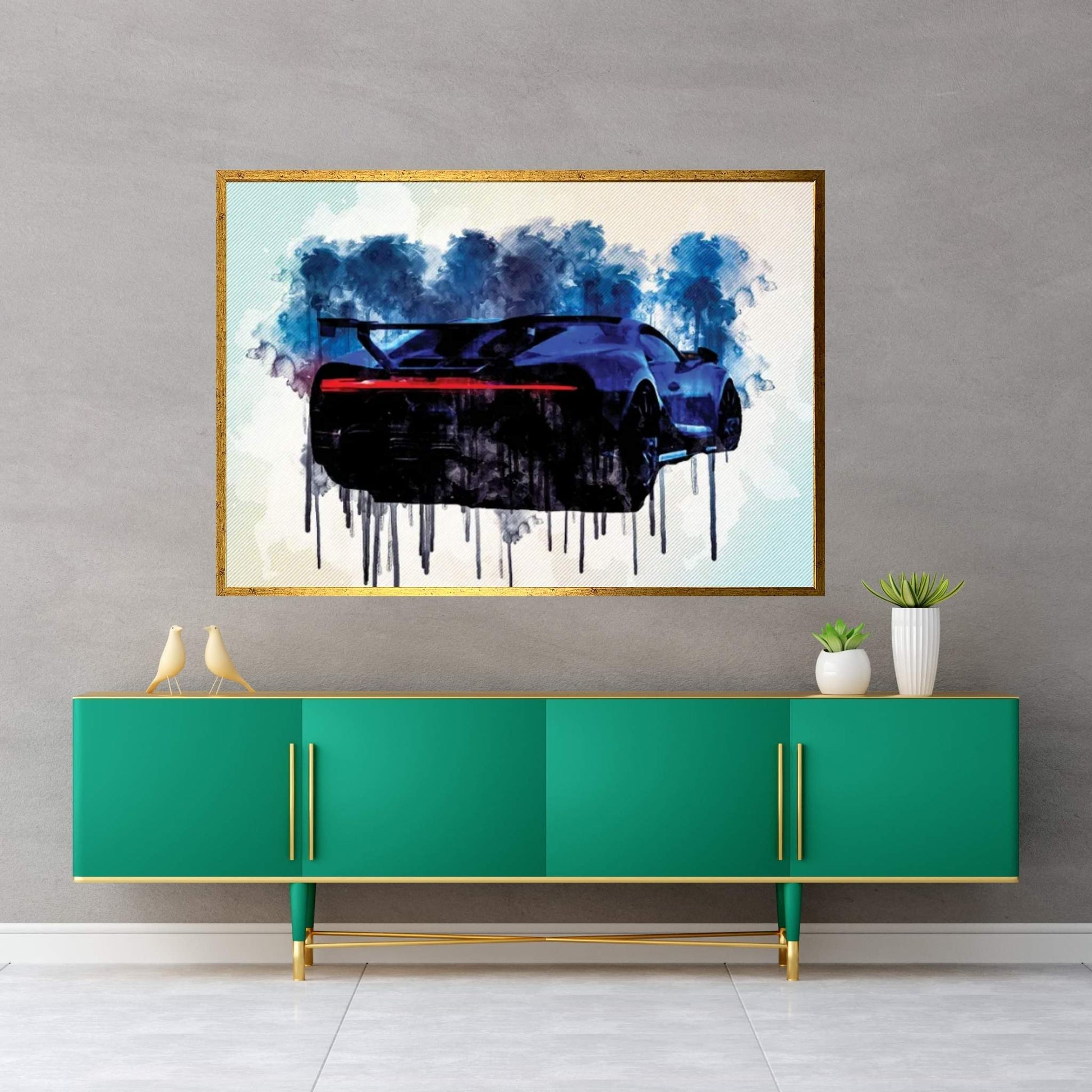 2021 Bugatti Chiron Pur Sport Ear View Exterior Hypercar Canvas Wall Art - Y Canvas