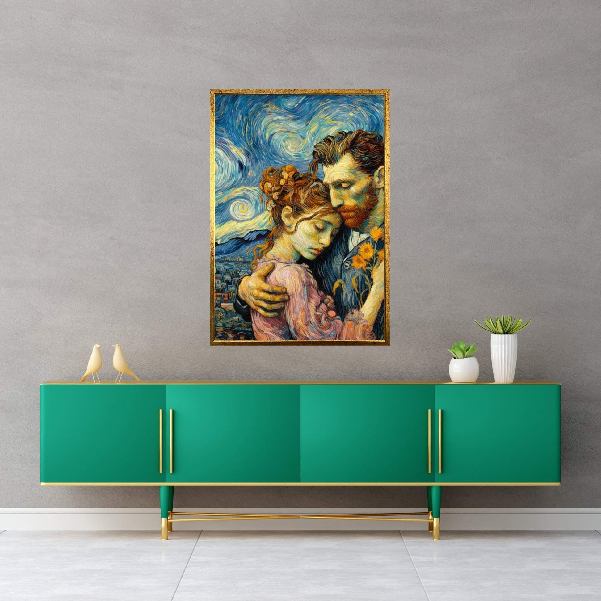 Van Gogh Love Reproduction Canvas Wall Art - Y Canvas