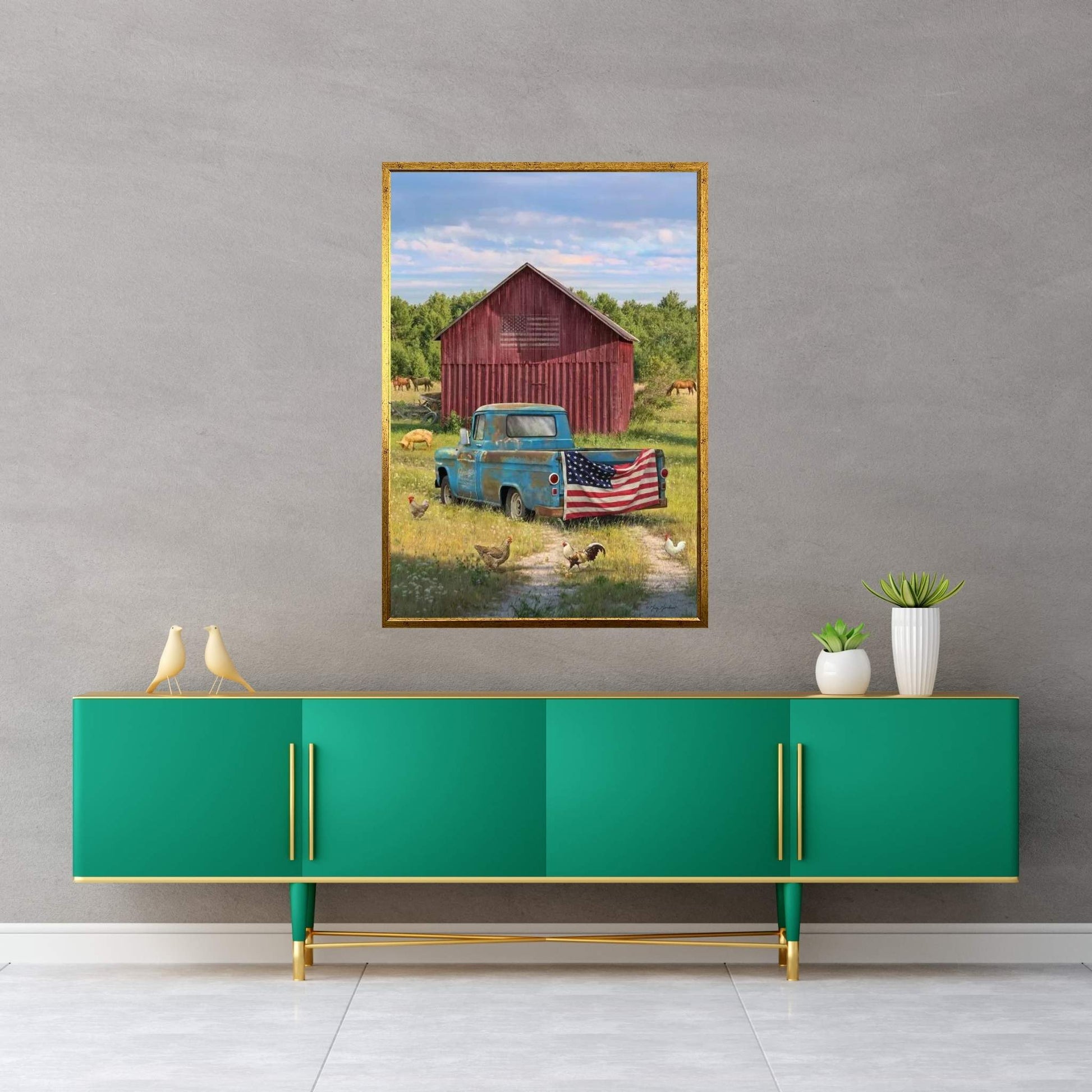 Summer Farm Canvas Wall Art - Y Canvas