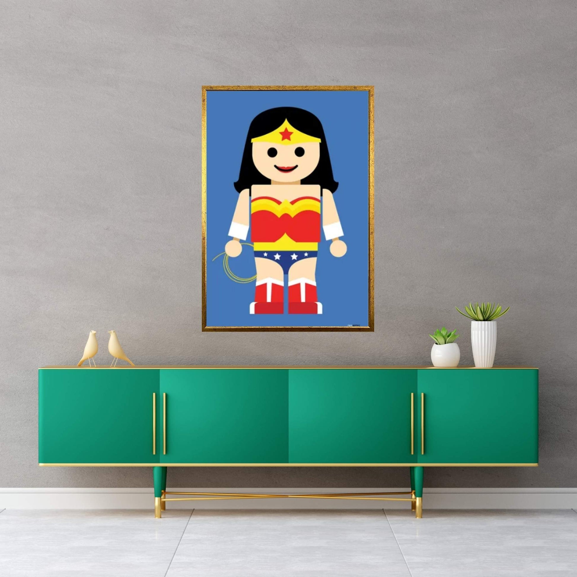 Toy Wonder Woman Canvas Wall Art - Y Canvas